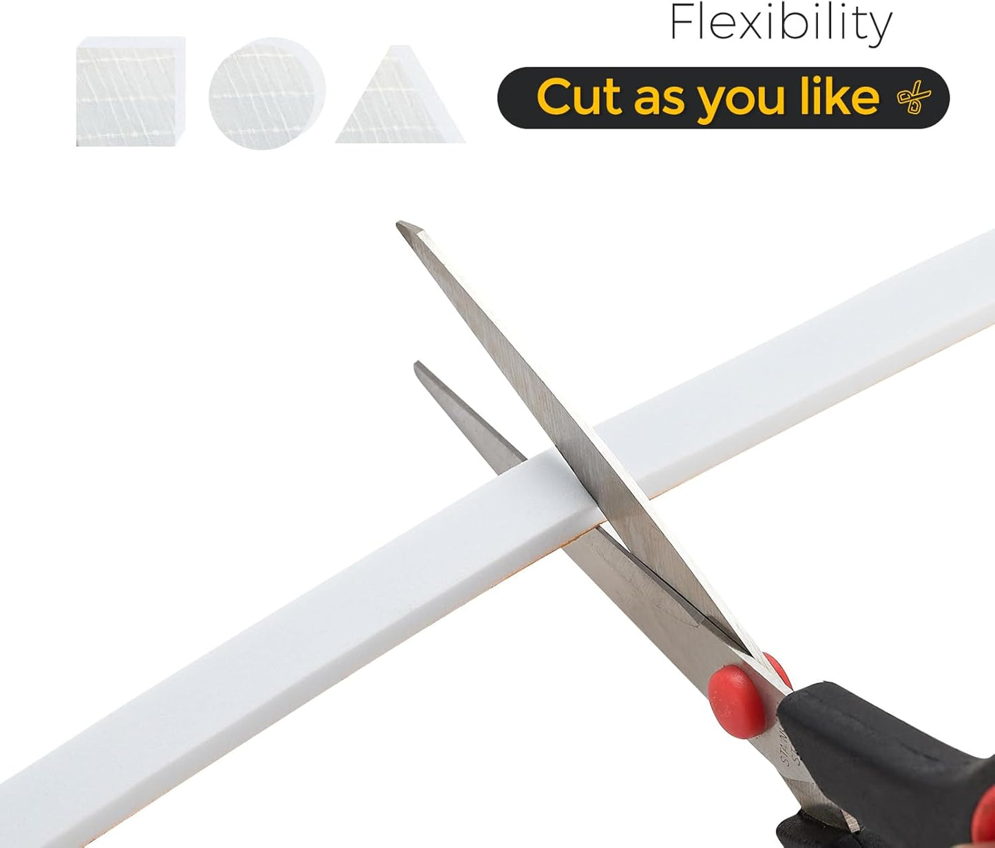 10 Feet Weather Stripping Door Seal, 3" Wide X 1/4" Thick Door Seal Strip High Density Foam Tape Adhesive Strip for Door Soundproofing,Window Insulation (3" x 1/4" x 10FT, White)