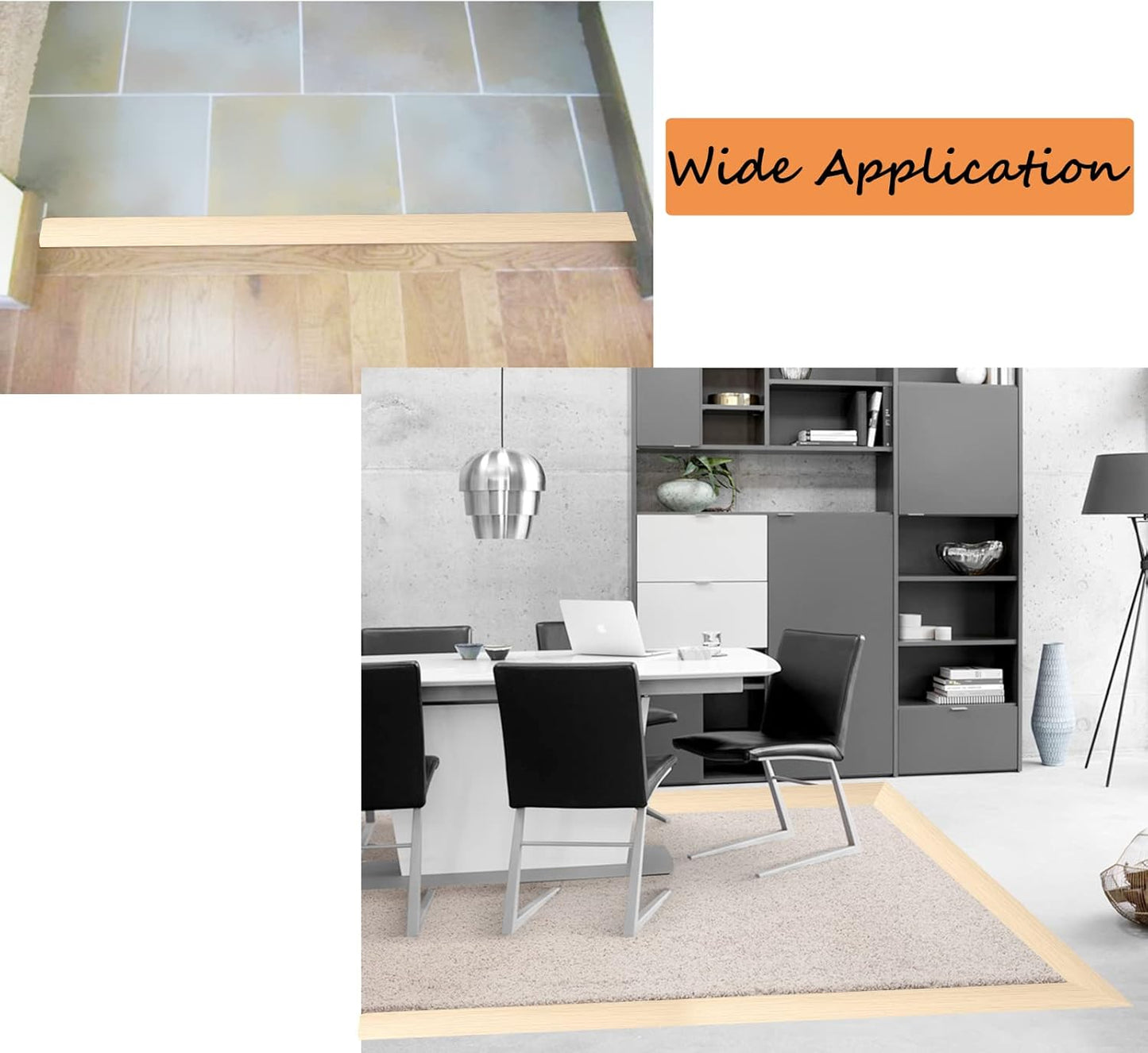 Floor Transition Strip & Self Adhesive Floor Vinyl Floor Edge Trim Laminate Floor Gap Covering Joining Strip