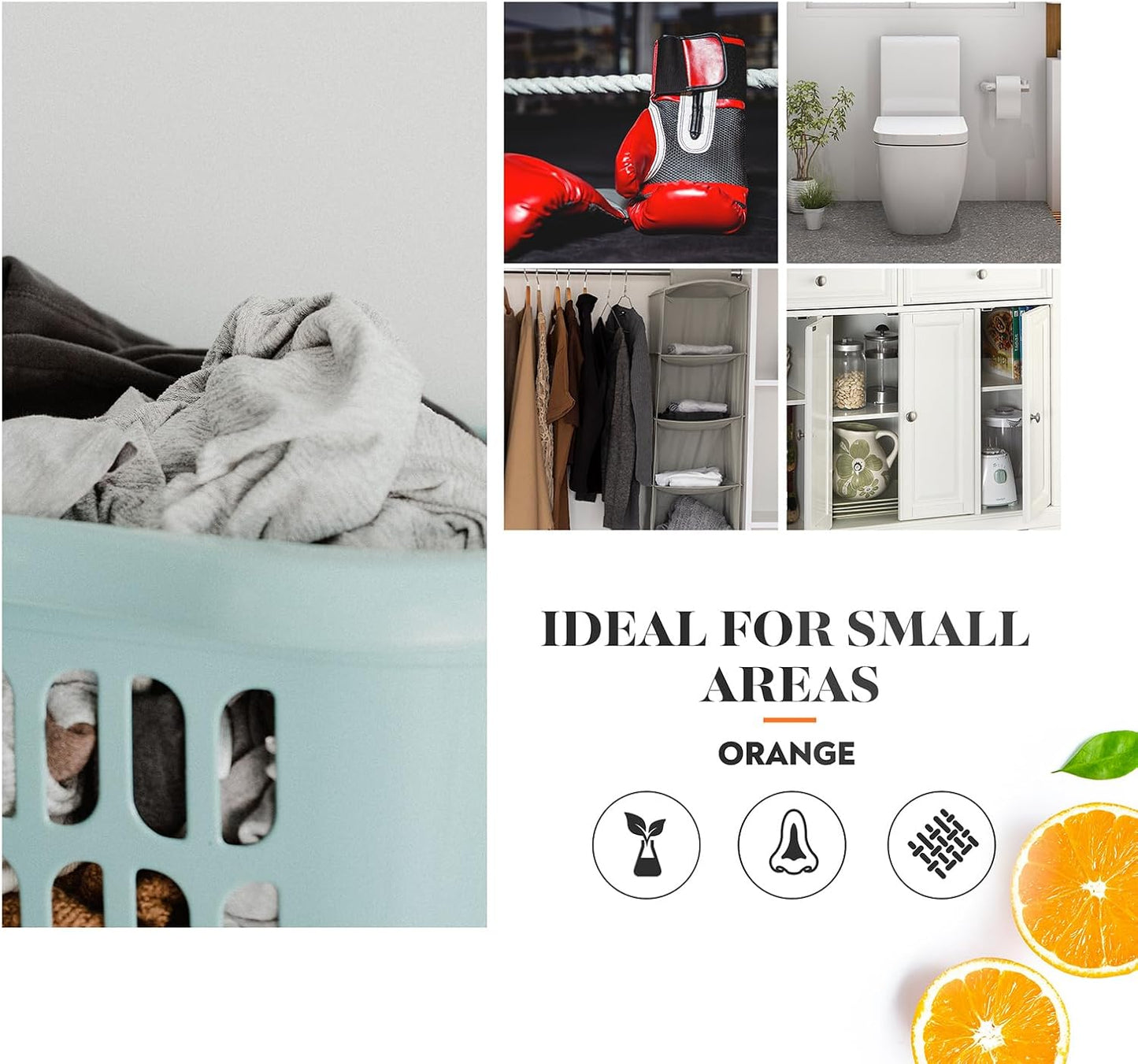 4 Pack Baking Soda Deodorizers, Shoe Deodorizer Balls, Air Freshener for Home, Odor Eliminator for Closets Bathroom Pets, Up to 80 Days