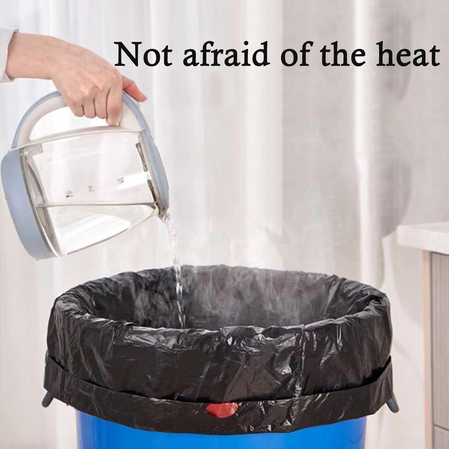 Large Black Trash Bags 20-21 Gallon Drawstring Garbage Bags,Measuring 28x 33.8 inches,Heavy Duty Plastic Garbage Bags for Household Kitchen Office Restaurant Thickened Stretchy (60 Count)