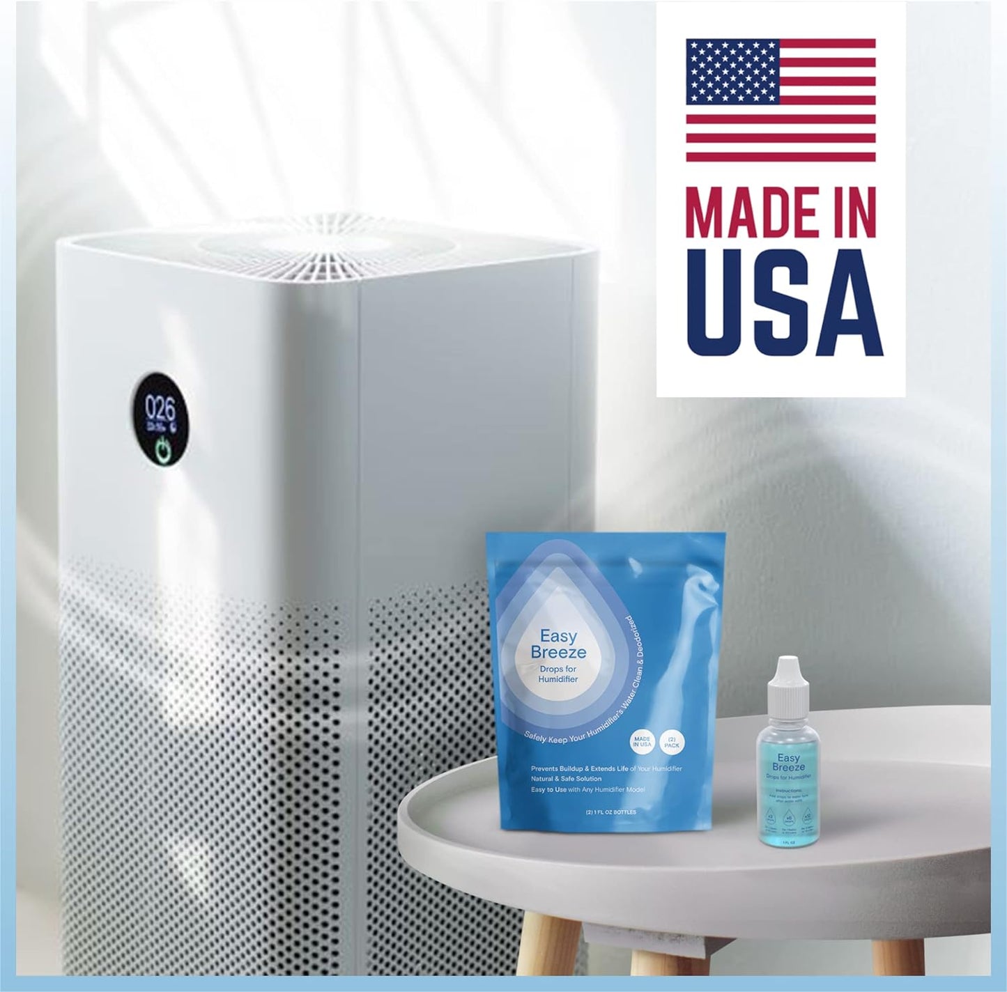 Humidifier Cleaner Drops for All Makes & Models - Made in USA Humidifier Treatment for Peak Performance - Water Humidifier Drops for Cleaning - Humidifier Solution Humidifier Water Treatment