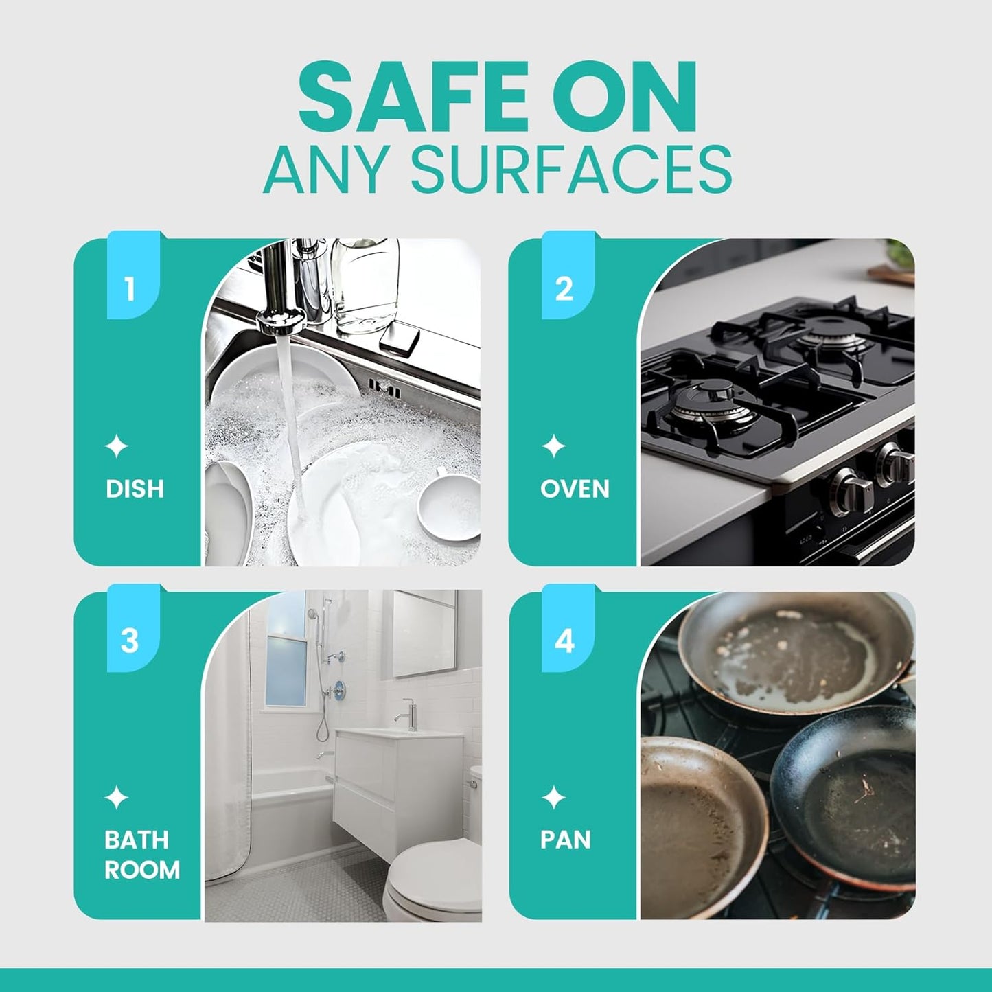 HELIME Heavy Duty Dish Wand Refills Kit with Handle, 6 Non Scratch Dishwand Refill Pack, Replacement Sponge Heads Set,Dishwashing Scrub Brush,Soap Control Dispenser Scrubbers, Dishwasher Cleaning Tool