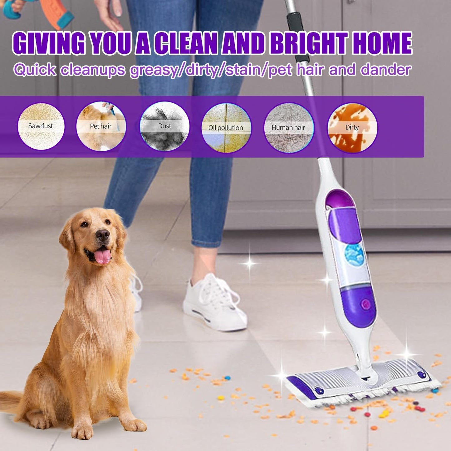 20 Pack Disposable Power Mop Pad Refills for Swiffer Power Mop, Compatible with Swiffer Power Mop, Thickened Multi-Surface Replacements for Swiffer Wet Pads Refill on All Finished Floors.