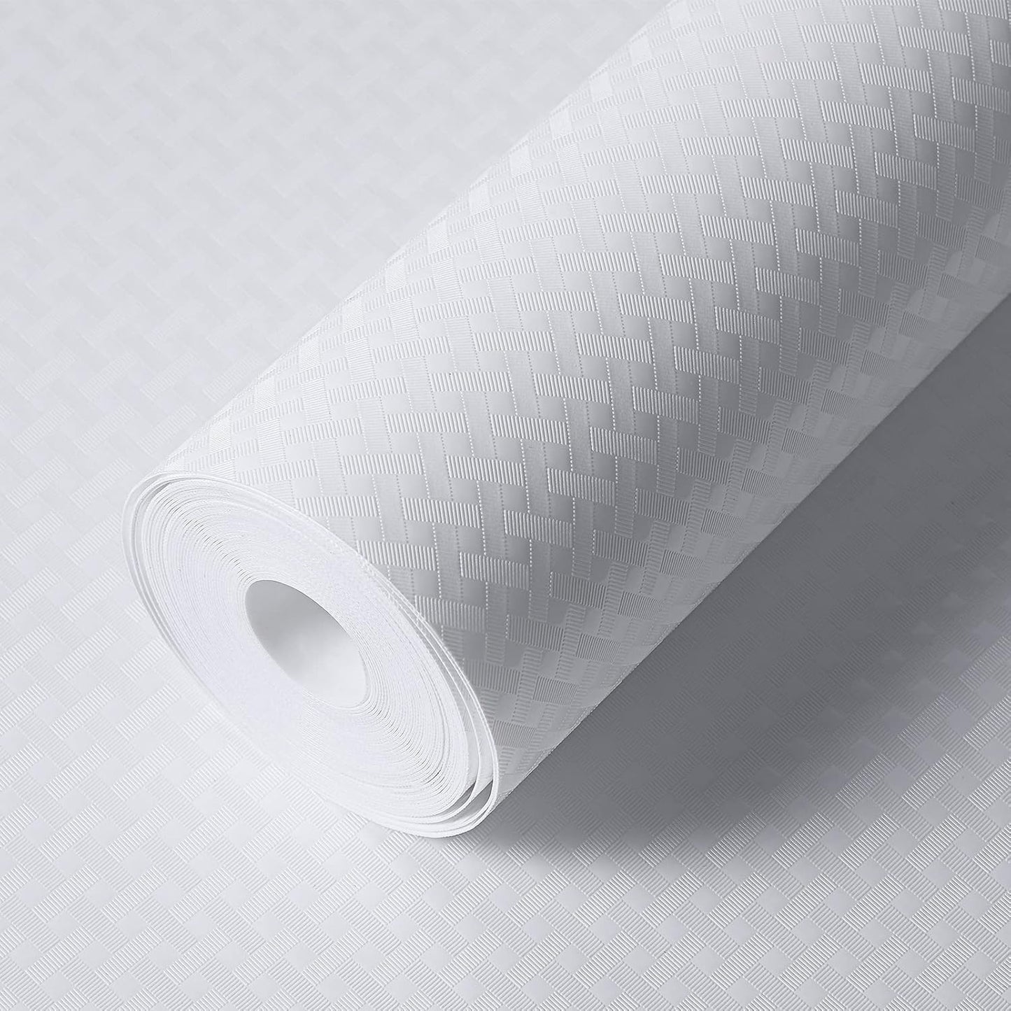 Shelf Liner for Kitchen Cabinets White Liner Waterproof & Oil-Proof Refrigerator Liners Cupboard Liner EVA Material Drawer Mats Non Adhesive Fridge Liner 17.5 x 157.4 Inches