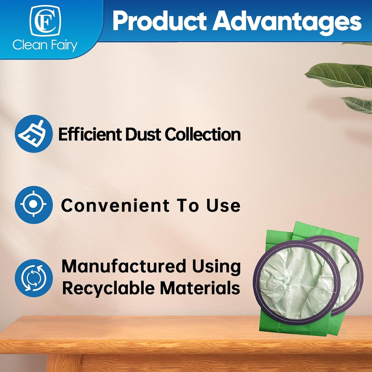 CF Clean Fairy 15pack Vacuum Bags Compatible with ProTeam Aviation Vac QuietPro BP & Super QuarterVac Models Replacement for Part #100431 6Qt Intercept Micro Filter Bag 15.35" long 5.24" wide