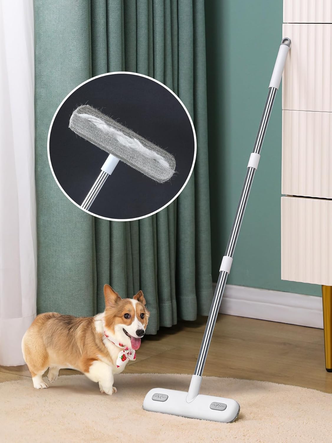 IMHO Cleaning Brush for Window Screen, Screen Cleaner Tool, 2 in 1 Mesh Screen Cleaning Brush, Small Brush for Patio, Door, Porch Screens, White &Grey Brush Cleaners for Screen