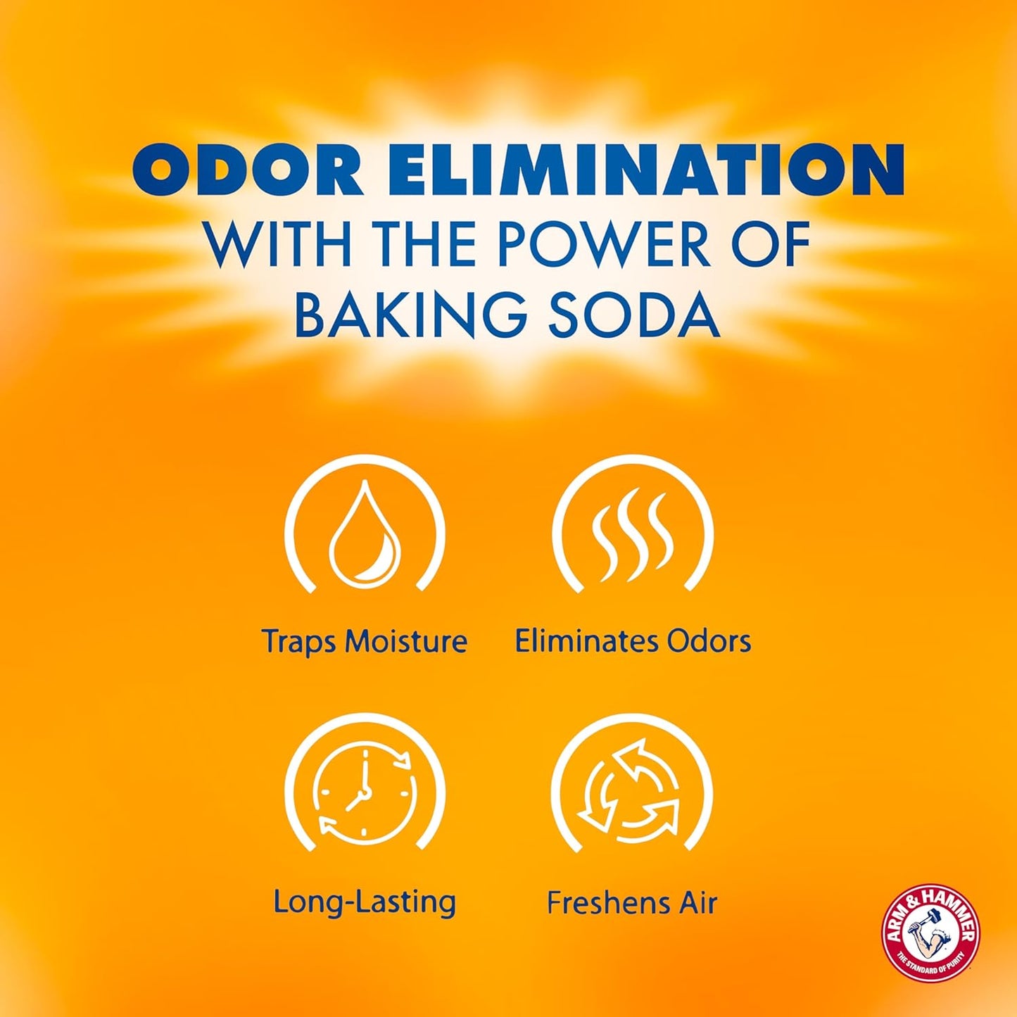 Arm & Hammer Clean Burst Moisture Absorber and Odor Eliminator Tubs, 14 oz, 3 Pack, Attract and Trap Excess Moisture, Eliminate Musty Odors, Convenient and Effective, White