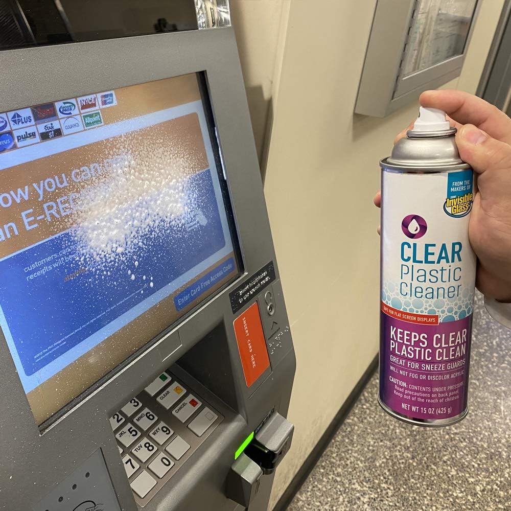 Invisible Glass 91014 Clear Plastic Cleaner - Cleans and Protects Plastic on Electronics, Appliances, Eyewear, Cars, Trucks, RVs, Boats & More - Helps Prevent Fog and Static - 19 oz