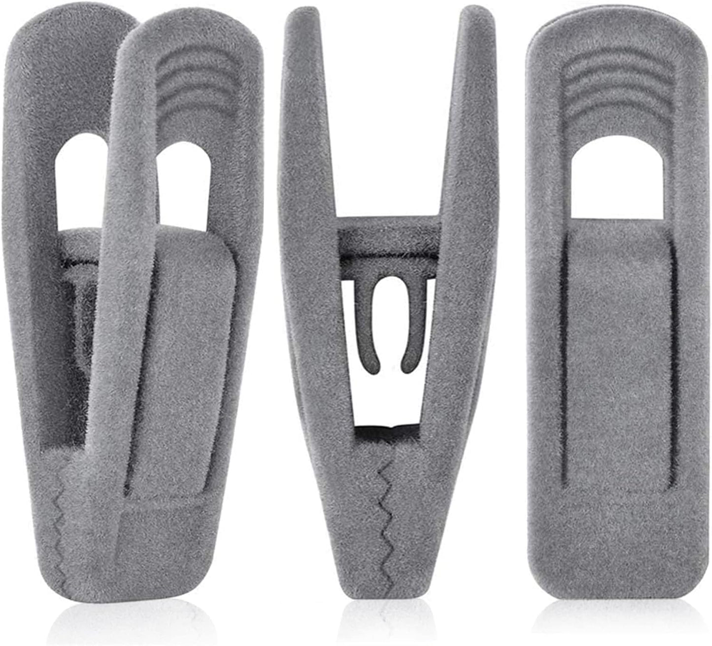 Grey Velvet Hanger Clips - 60 PCS Velvet Hanger Clip, Strong Velvet Clips Fit for Velvet Hangers