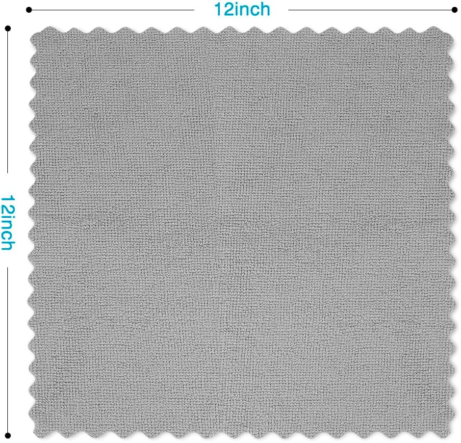 Orighty Grey Microfiber Cleaning Cloth, 100 Pack Highly Absorbent Cleaning Supplies, Lint Free Kitchen Towels Cleaning Rags, Microfiber Towels for Cars, House, Window, 12x12 inch
