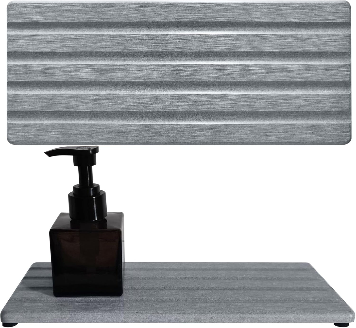 Diatomite Soap Dish, Water Absorbing Stone Tray, Kitchen Sink Organizer, Fast Drying Counter Holder (Grey, 9.5" x 4"/24 x 10cm)