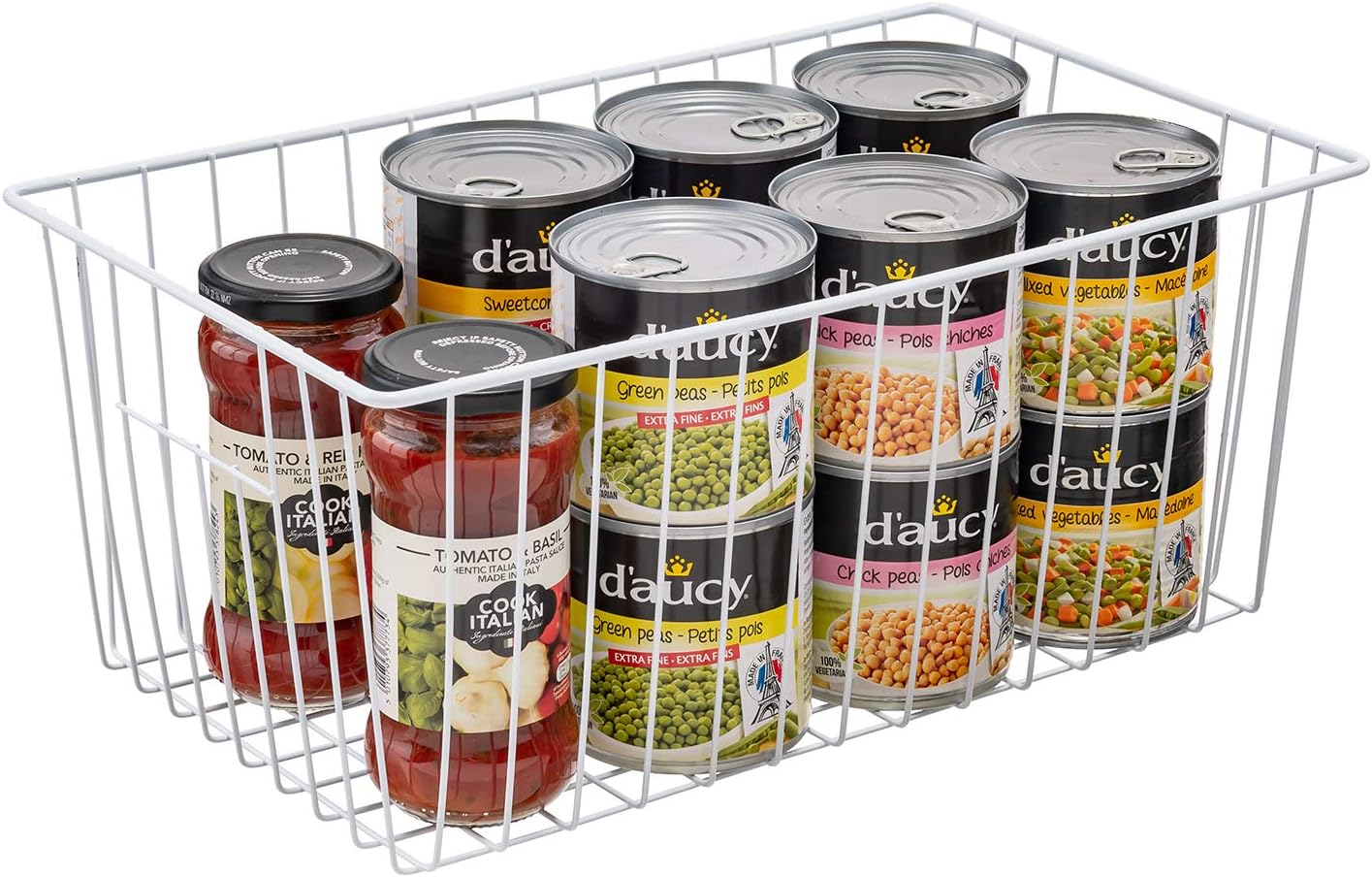 16inch Upright Freezer Organizer Baskets for 13-14,16-21 cu.ft Standup Freezer, Settle freezer chaos and reduce food waste effectively, Durable, Fully Use Space, Improve Air Circulate, White, 4pcs