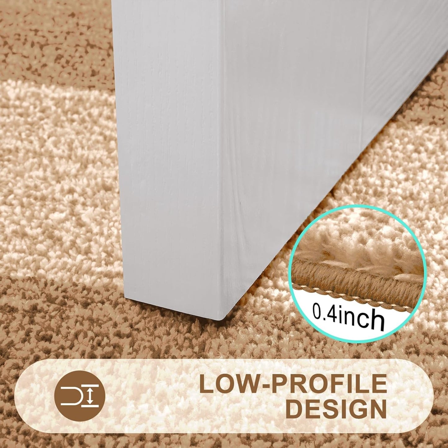 Kitinjoy Indoor Outdoor Door Mat, 40x32 Non-Slip Absorbent Dirt Trapper, Low-Profile Washable Inside Entrance Front Floor Mat, Sturdy Soft Entry Doormats for Entryway, Camel