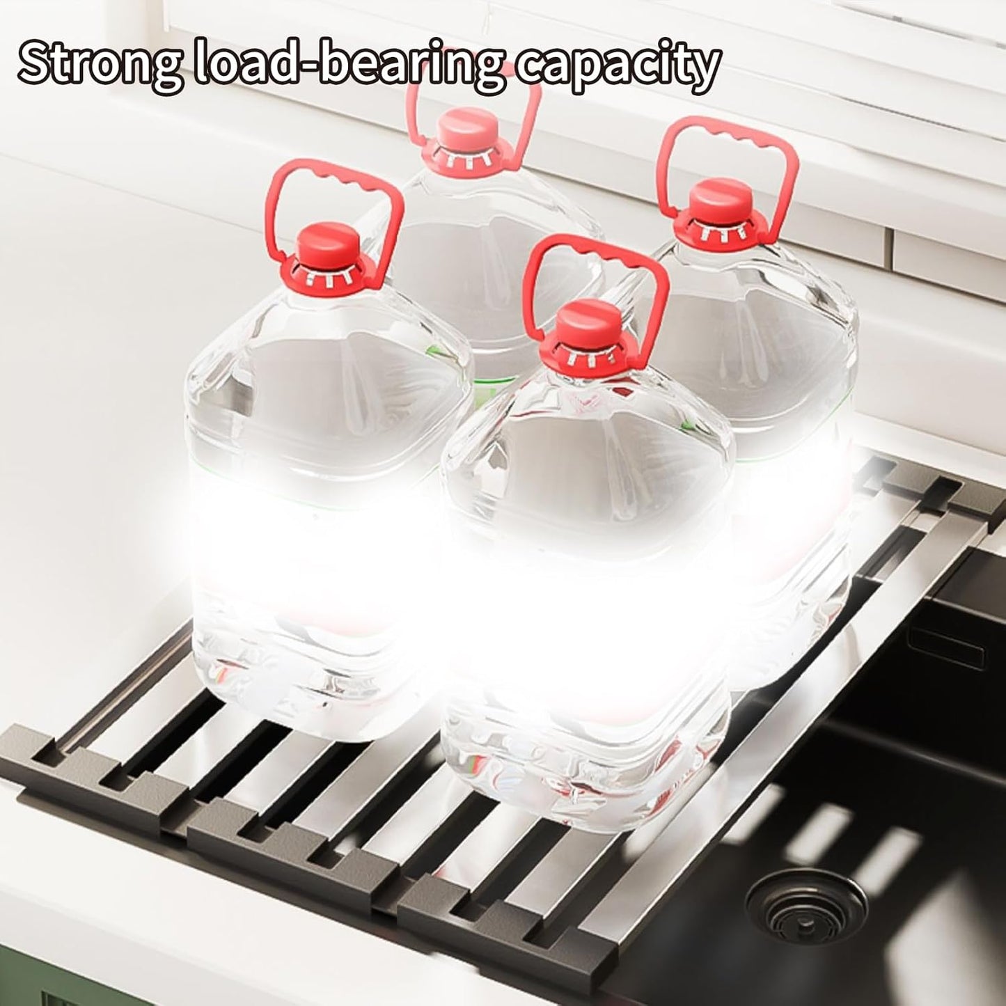 Foldable Dish Drying Rack, Over The Sink Dish Drying Rack ，Dish Drying mat，Dish Drying mats for Kitchen Counter，Stainless Steel Multifunctional mat (19.69×12.8in)