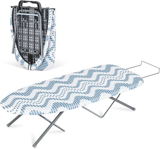 APEXCHASER Tabletop Ironing Board with Iron Rest, Small Ironing Board, Extra Thick Cover, Portable Tabletop Ironing Board with Non-Slip Feet for Home Travel Use