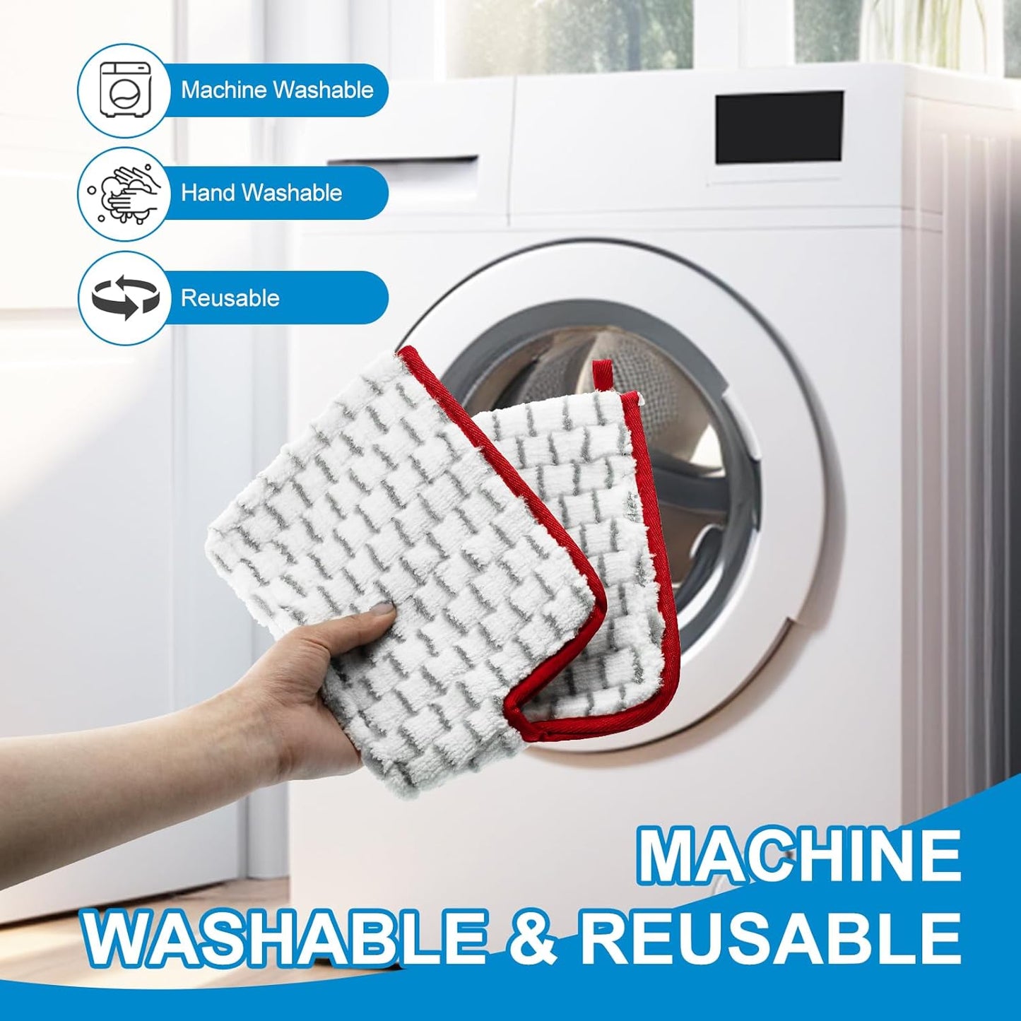 Microfiber Spray Mop Pads Compatible with Promist MAX Spray Mop, Mops Refills for Ocedar Replace Head Replacements, Double Sided Usable Pads for Dry Wet Floor Cleaning (4 Pack Grey)