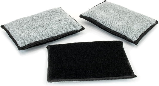 Autofiber Scrub Ninja Scrubber Sponge 3 pack Black and Grey - 5"x3.5"