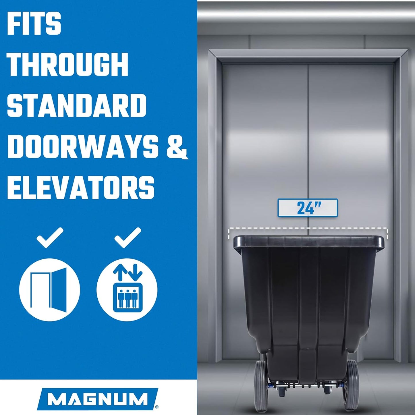 Tilt Truck, 1/2 Cu. Yd. Capacity Dump Cart with Heavy Duty 12” Wheels & 5” Casters for Handling, Transporting on Construction Jobsites, 750 lbs, Trash Cart with Wheels DUC12A-04PK (4-Pack)