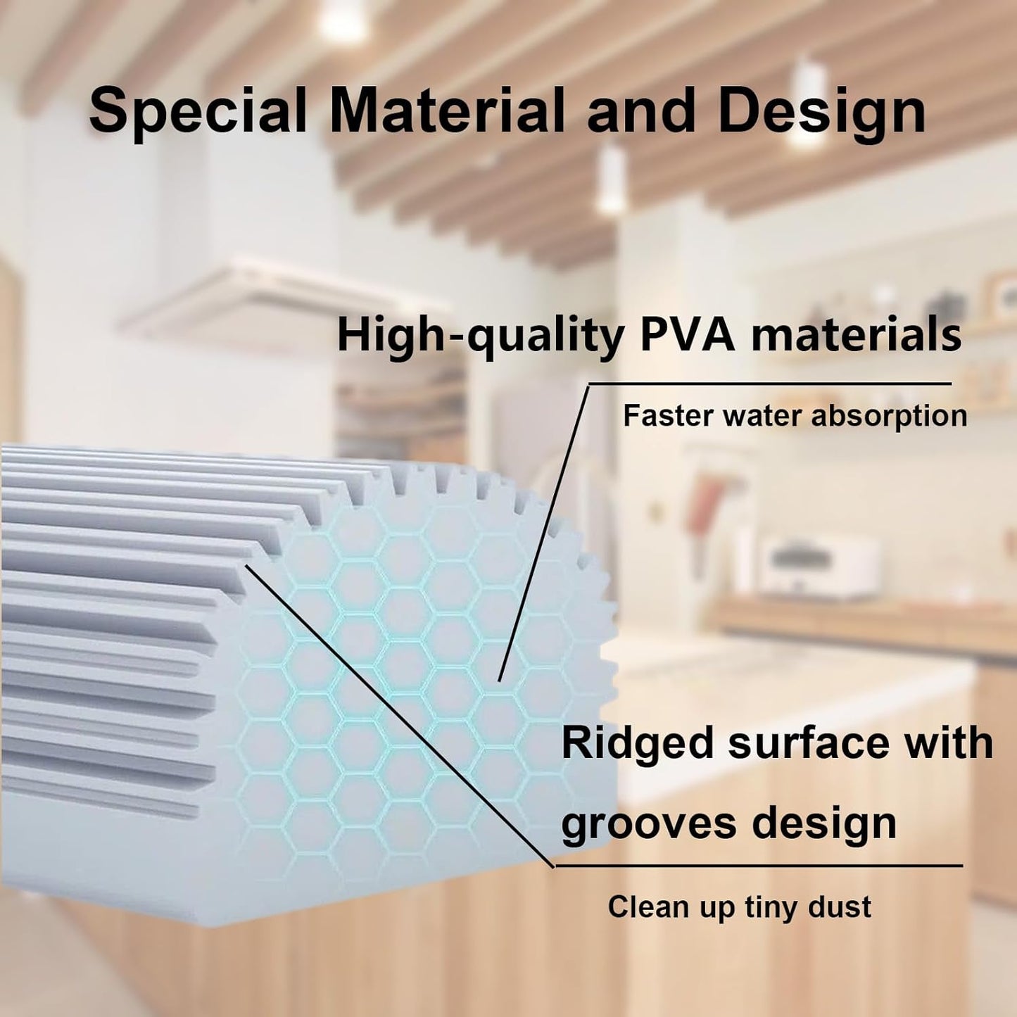 18-Pack Damp Clean Duster Sponge,Magic Sponge Eraser for Housekeeping,Reusable Cleaning Sponge for Blinds,Vents,Mirrors,Glass, Baseboards,Window Track Grooves and Railings (Grey)