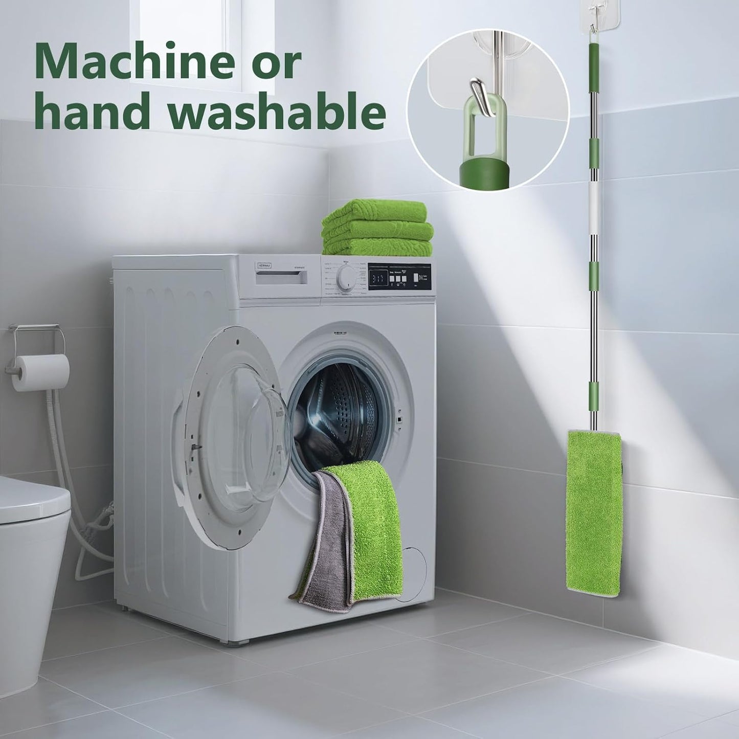 Microfiber Mops for Floor Cleaning,Masthome Professional Floor Mops with Washable Pads 4pcs,Wet Dry Use Flat Mop with 59'' Long Stainless Steel Handle,dust mop for Hardwood Floors Suitable Office Home