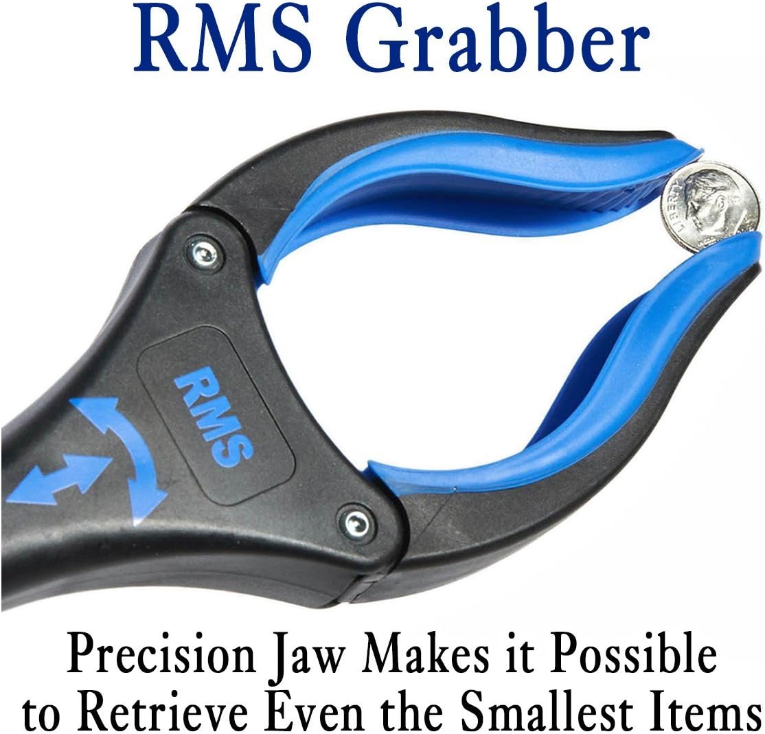 RMS 2-Pack 32 Inch Extra Long Grabber Reacher with Rotating Jaw - Mobility Aid Reaching Assist Tool (Blue)