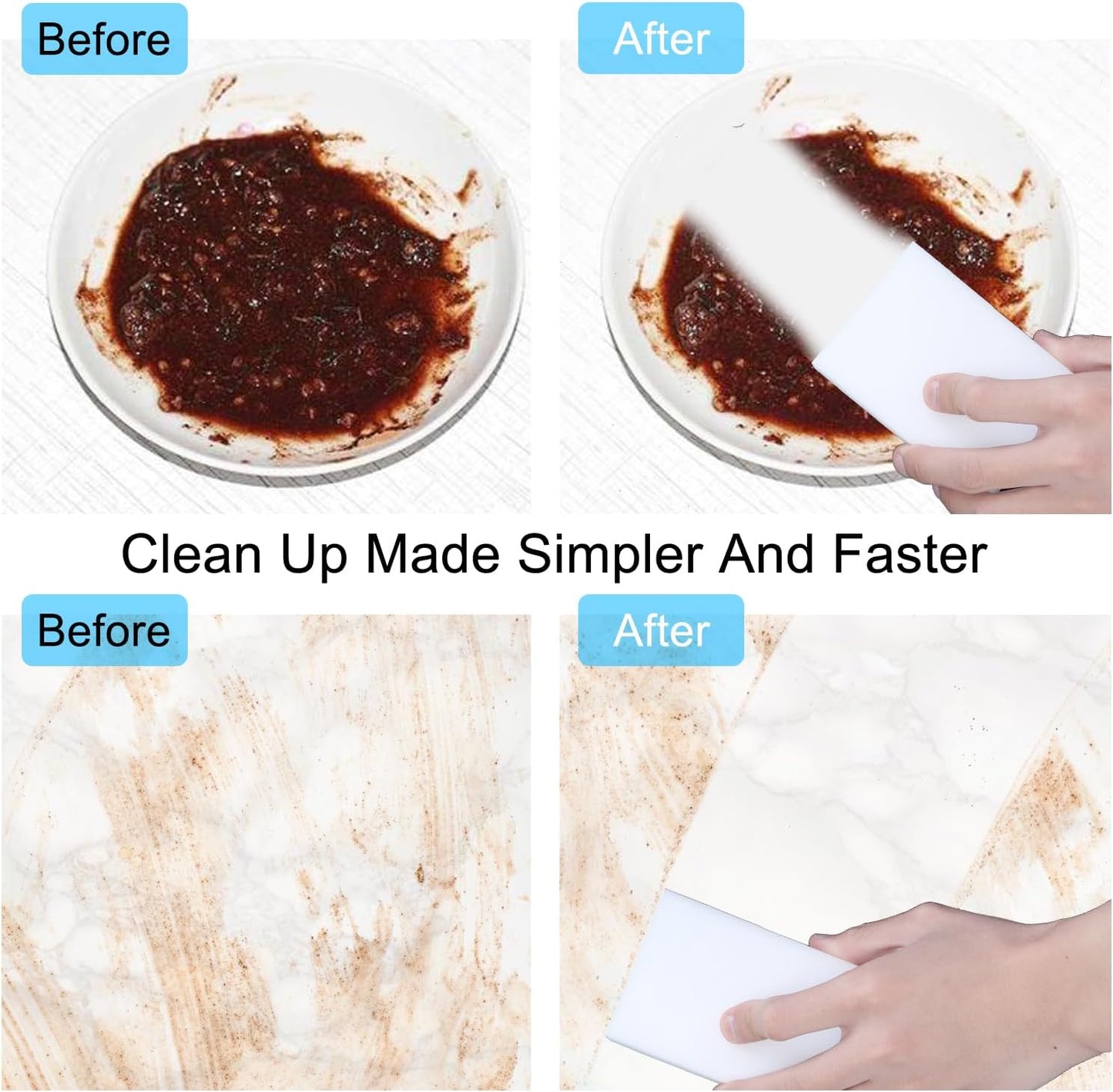 2X Density Magic Sponge Eraser,Multi-Functional Household Cleaning Kitchen Dish Sponge for Furniture,Extra Thick and Long Lasting Melamine Cleaning Sponges for Bathroom,Floor, Wall Cleaner (10)