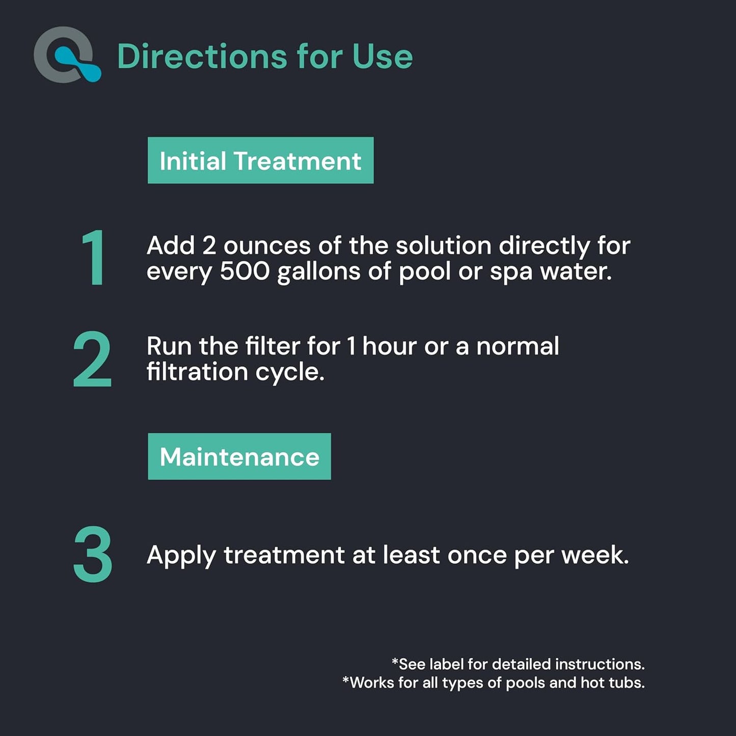 Pool & Hot Tub Stain and Scale Remover - AquaDoc 1 Gallon (128oz) Pool Stain & Scale for Calcium, Iron, Copper & Rust Buildup - Works on Vinyl, Plaster, Fiberglass, Pebble & More