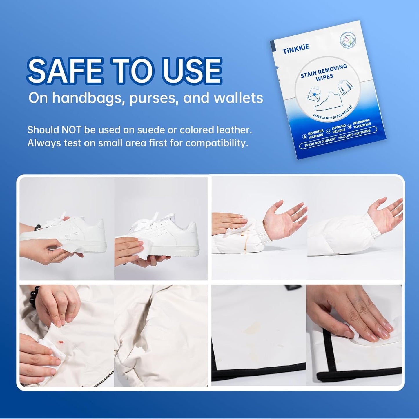 26-Pack Stain Remover Wipes, Portable Clothing Stain Remover Wipes, Instant Stain Remover and Individually Wrapped, Stain Removers for Clothes, Shoes And Surface Cleaning of Headphones and Electronics
