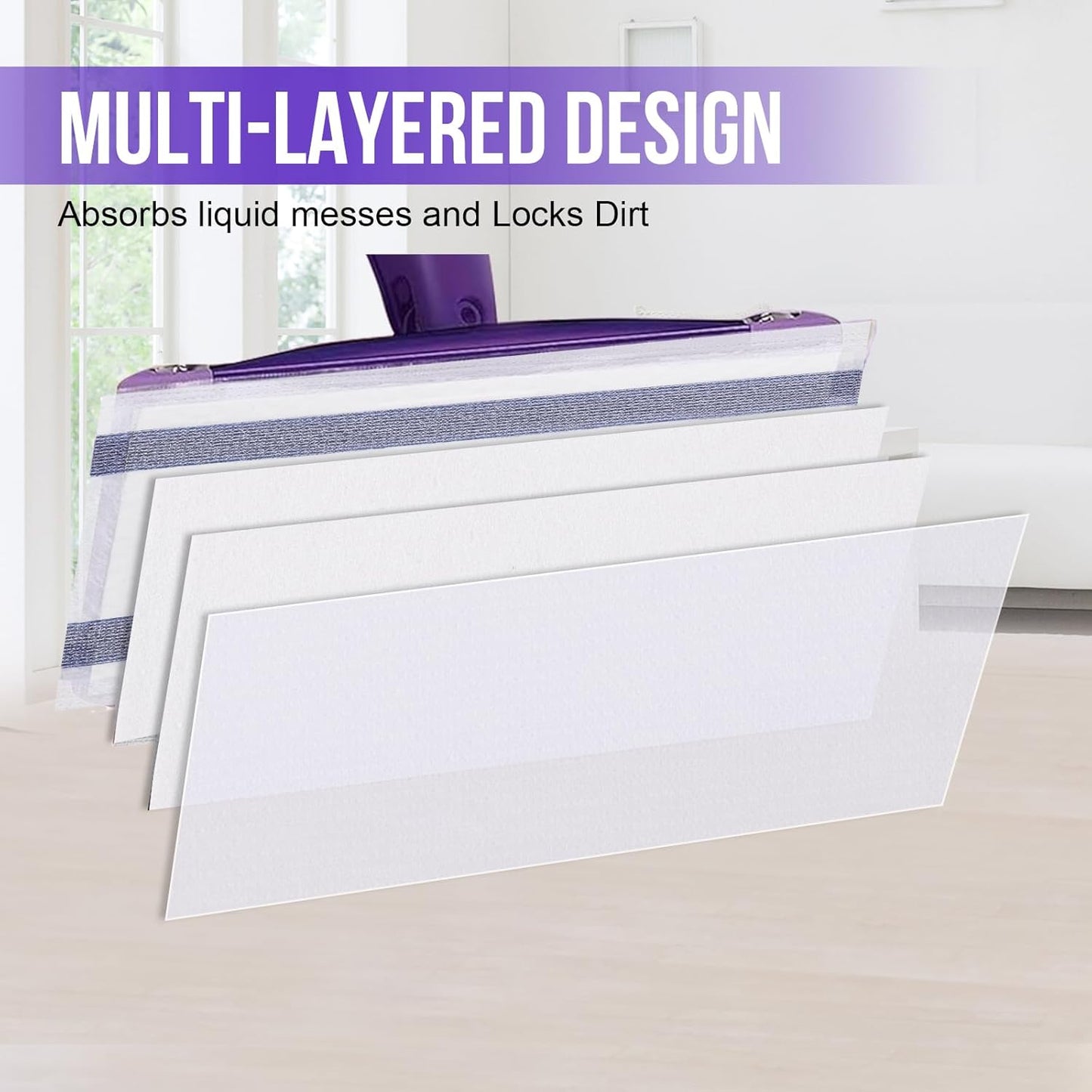 Mopping Pad Refill Compatible with Wet Jet Mop, Disposable Multi Surface Wetjet Hardwood Floor Cleaner Spray Mop Pads Refills, Thickness & Absorbent (20)