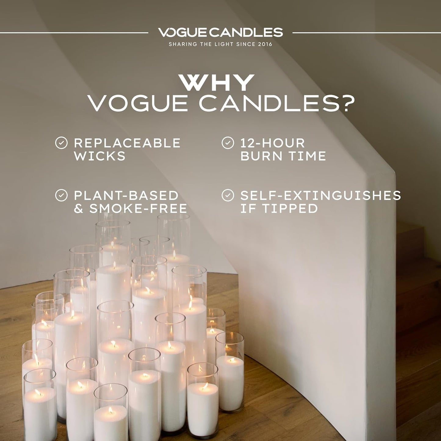 Vogue Candles 5LB Candle Sand with 50 Wicks | Bulk Refillable Plant-Based Granules for Custom Candle Making | Unscented, Clean Burn, Smoke-Free, Vegan Candle Refill Kit- Black