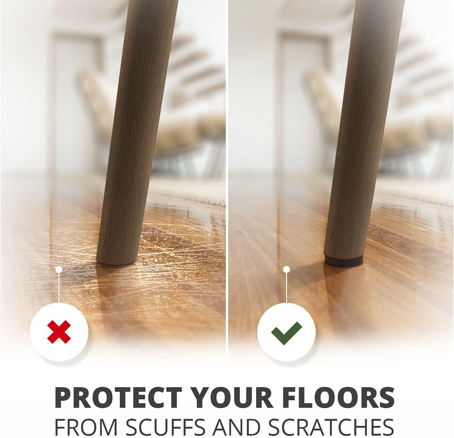 X-PROTECTOR 357 pcs Premium Huge Pack Felt Furniture Pads! Quantity of Furniture Sliders with Many Big Sizes – Your Ideal Floor Protectors. Protect Your Hardwood & Laminate Floor!