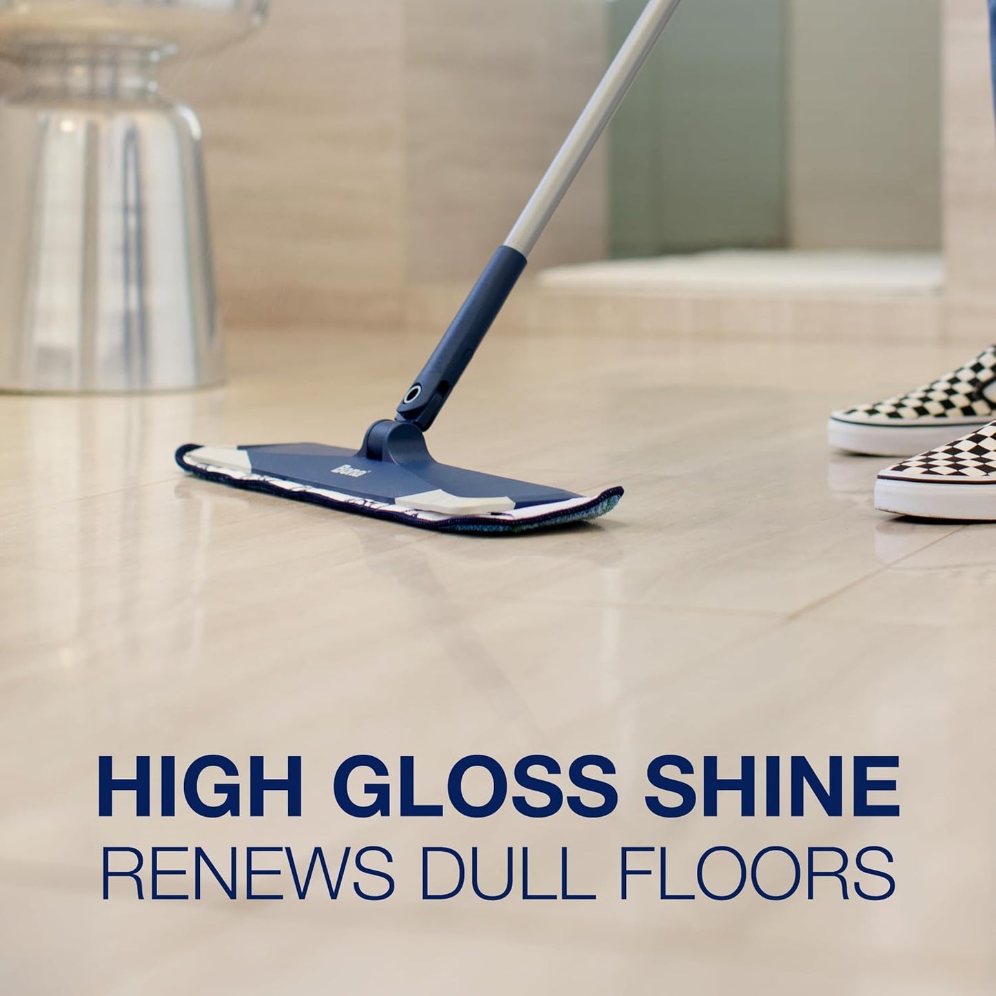 Bona Multi-Surface Floor Polish - 32 fl oz - High Gloss Shine - Protects and Renews Stone, Tile, Laminate, and Vinyl Flooring - Covers 500 sq ft