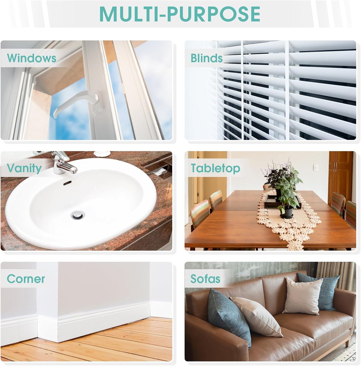 4 Pack Damp Dusting Sponge Duster, Blue Dust Cleaning Sponge, Reusable Household Cleaning Sponge Tool for Blinds, floorboards, Fan Blades, Vents, Glass, Railings, Mirrors