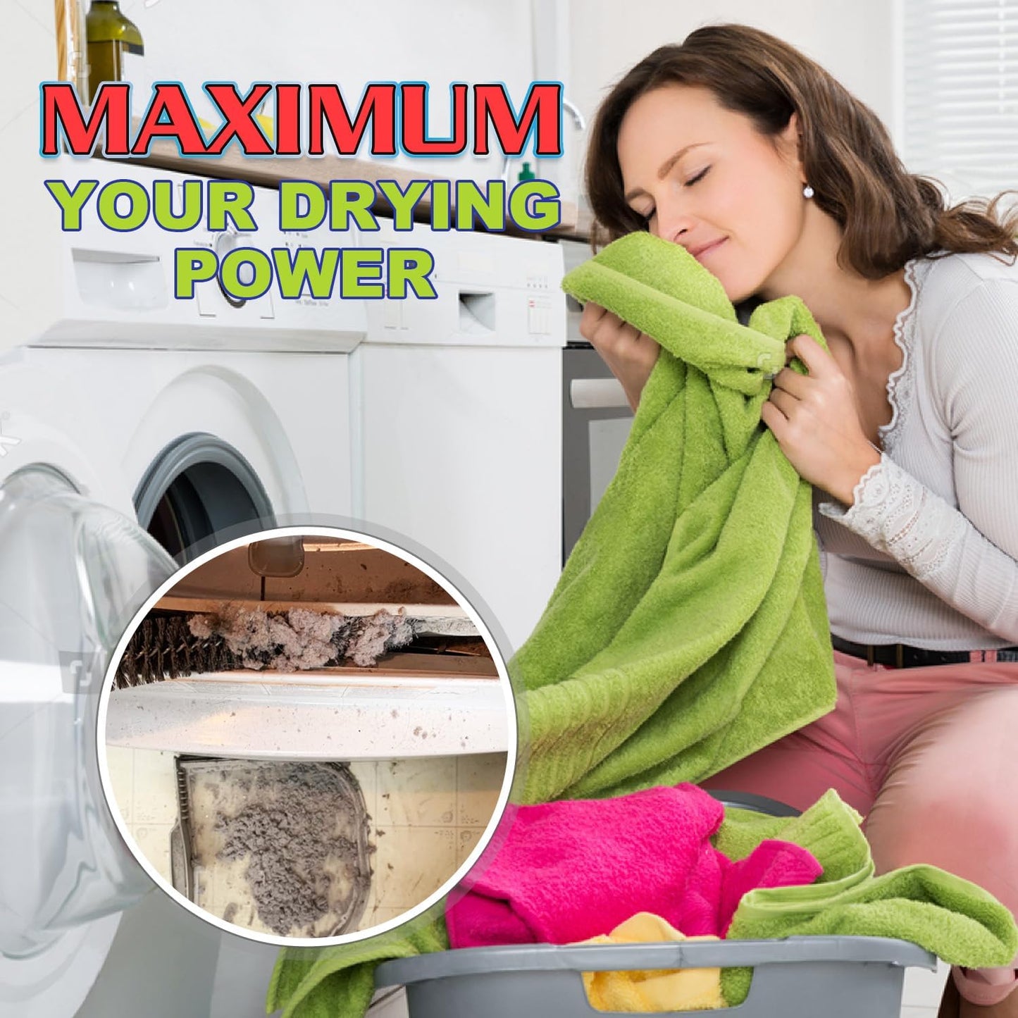 Sealegend Dryer Vent Cleaner Kit Dryer Lint Vacuum Attachment Lint Remover,Dryer Vent Vacuum Hose With Brush (Grey)