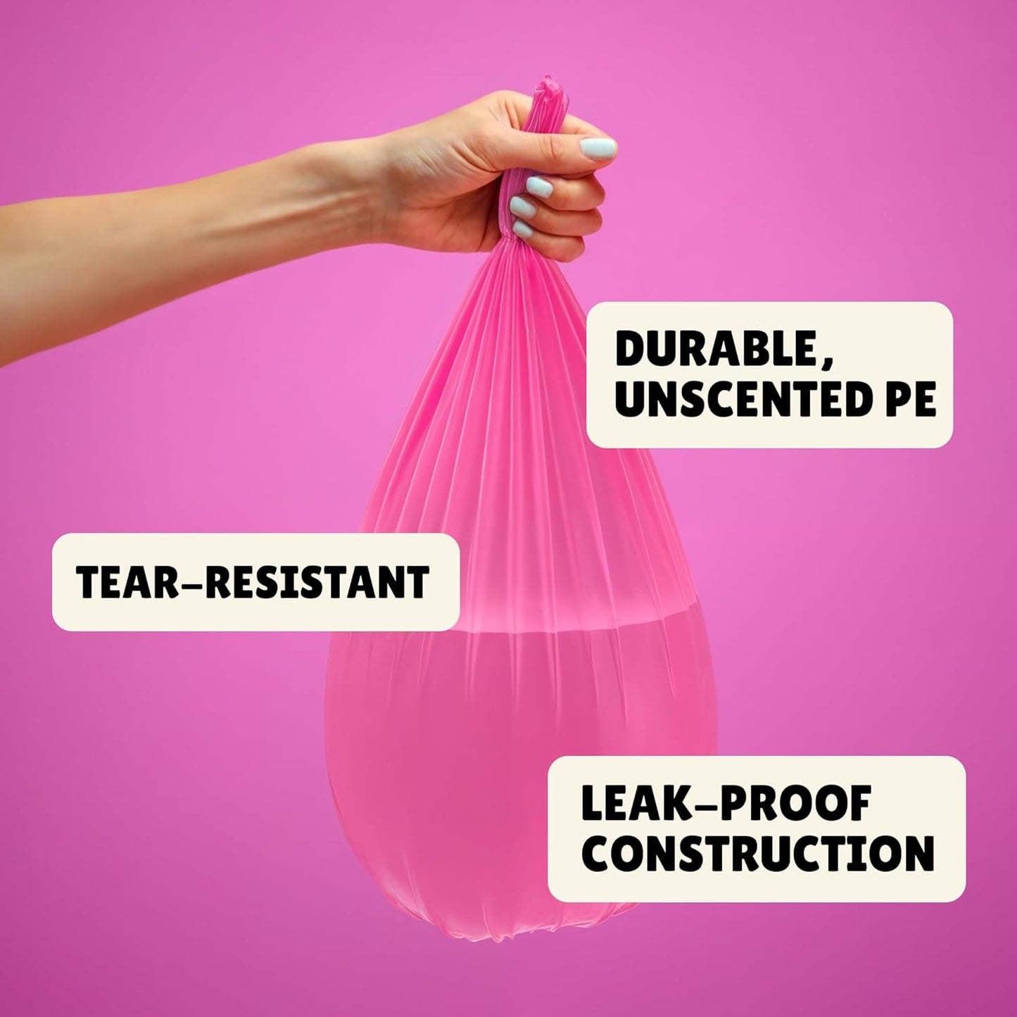 FORID Small Bathroom Trash Bags - 2.6 Gallon Colored Garbage 250 Bags 10 Liter Unscented Waste Can Liners Wastebasket Liner For Home Office (2-3 Gal) - Durable & Thick Trash Bag Multi Colored