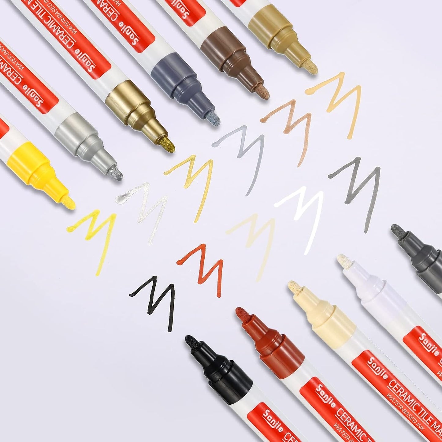 PATIKIL Grout Pen, 4 Pack Dark Brown Tile Marker Waterproof Grout Sealer Pen Tile Repair Pens Paint Pens for Wall Floor Bathroom Kitchen Refresh