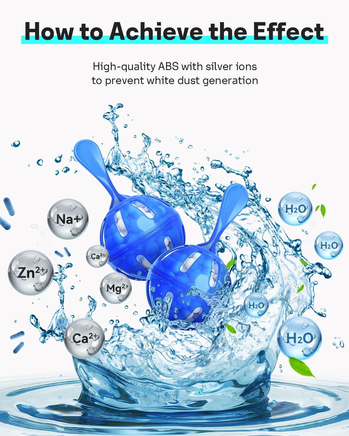 Leemone Humidifier Cleaner 6 Pack, Demineralization Cleaning Ball, Works in All humidifiers and Fish Tanks, Purifies Water, Prevents Hard Water Build-Up, Reduces Scale