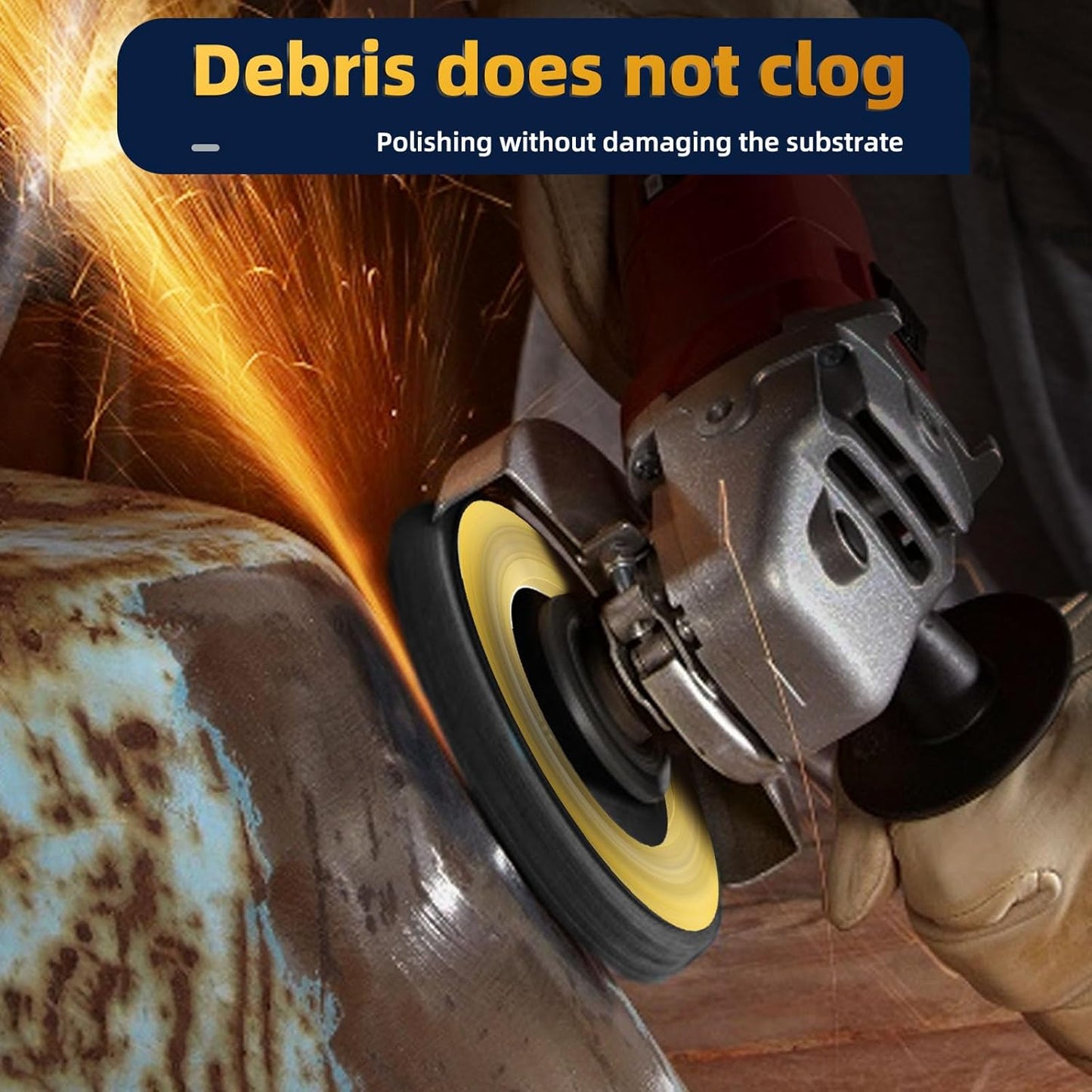 10 Pack 4.5 inch Strip Discs for Angle Grinder, Wire Stripping Wheel Paint Remover for Metal Surfaces, Abrasive Wheels Grinding Discs for Rust Welds Oxidation (4-1/2" x 7/8")