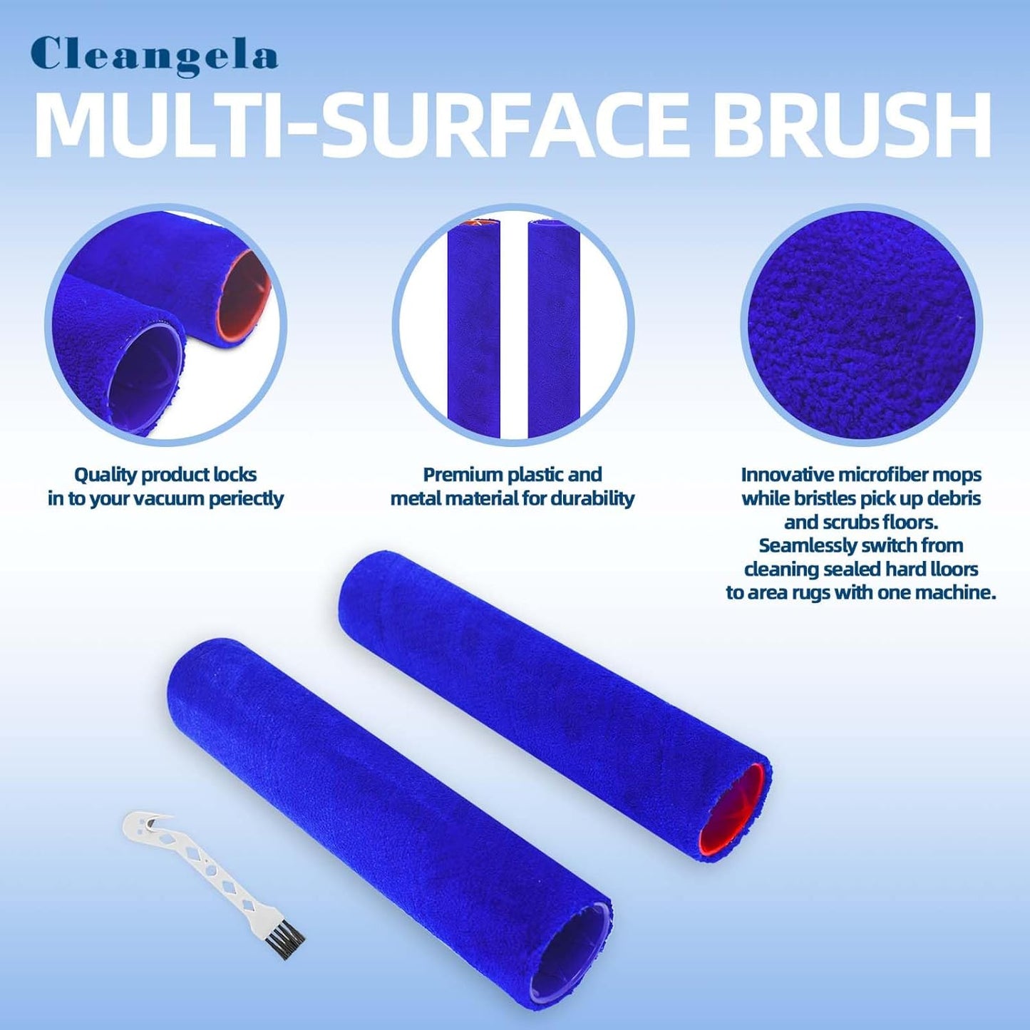 Wash G1 Roller Brush Replacement for Dyson Wash G1 Wet Cleaner Floor Scrubber Machine Vacuum Attachments Counter-Rotating Primary Rollers 2 Pack Highly Absorbent Microfiber Brush Rollers