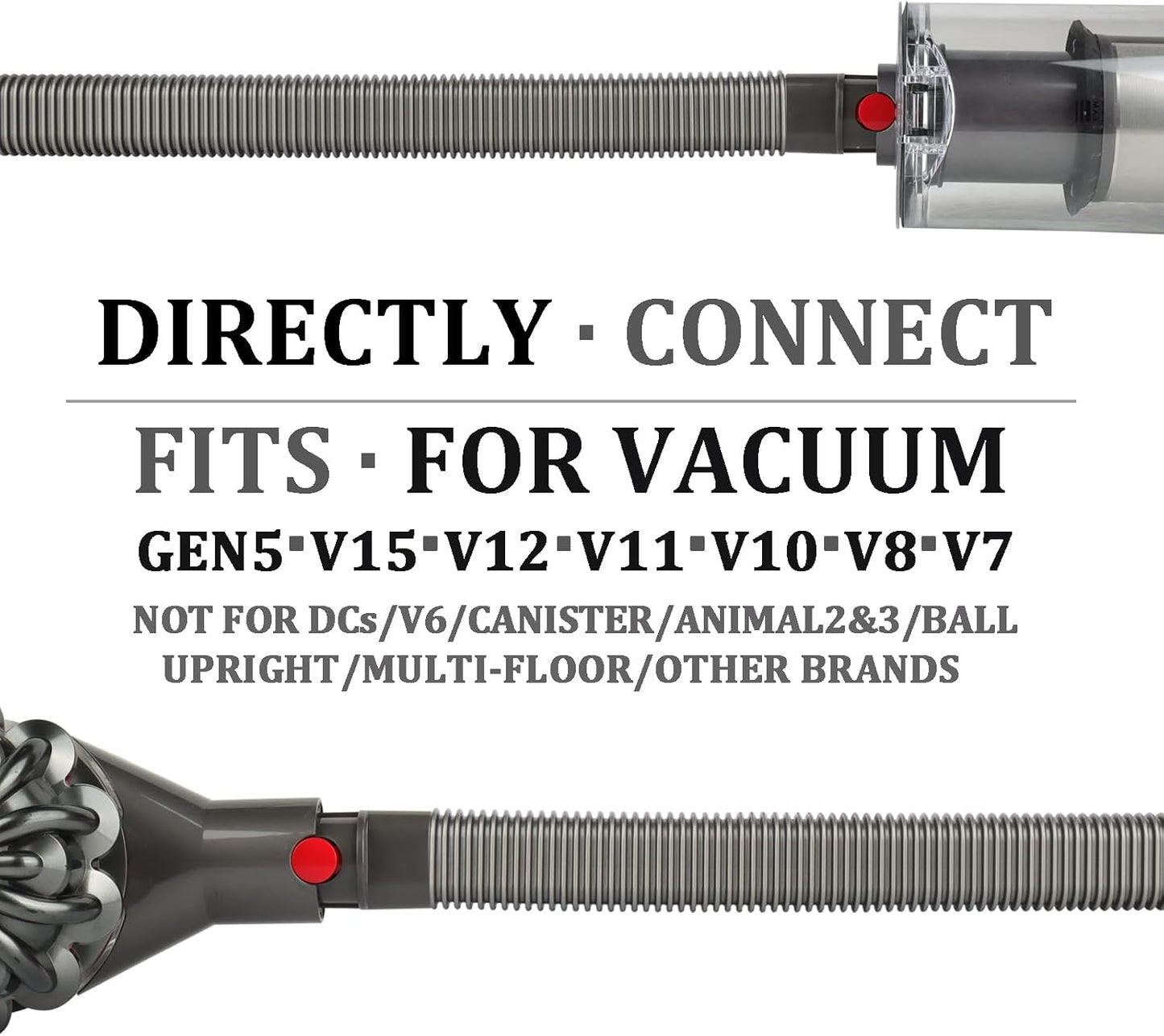 Dryer Vent Cleaner Hose Vacuum Attachments for Dyson Gen5 V15 V12 V11 V10 V8 V7 Detect Absolute Cyclone Outsize Slim Vacuum Cleaner Nozzle Crevice Flexible Lint Removal Tool