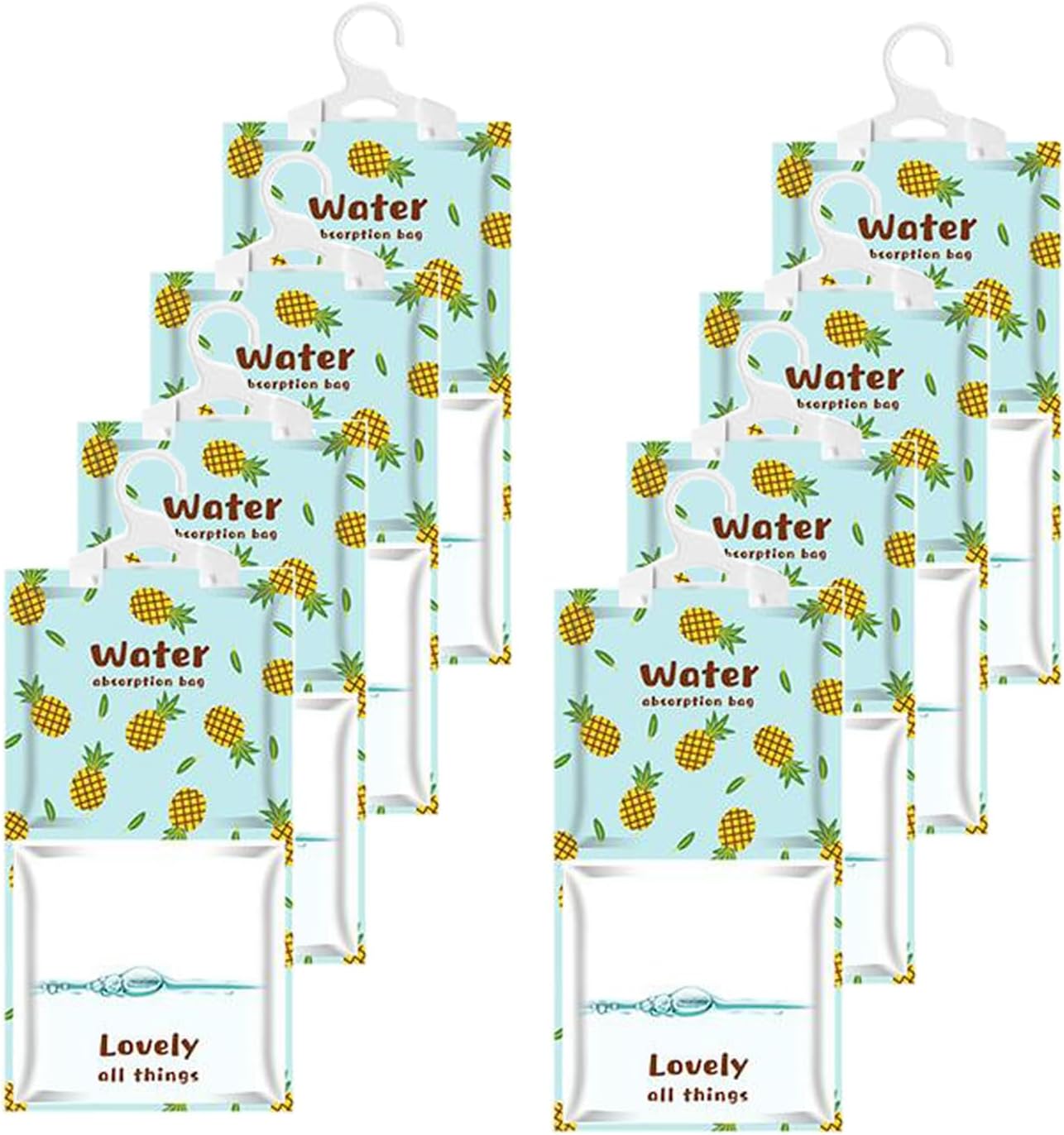 AOPANDA Moisture Absorbers Packets, 8 Pack - Eliminates Musty Odors for Fresher, Cleaner Air, Humidity Packs, Dessicant Packets, Hanging Closet Dehumidifier Bags, Dehumidifier for Bathroom 9.8OZ(Polo）