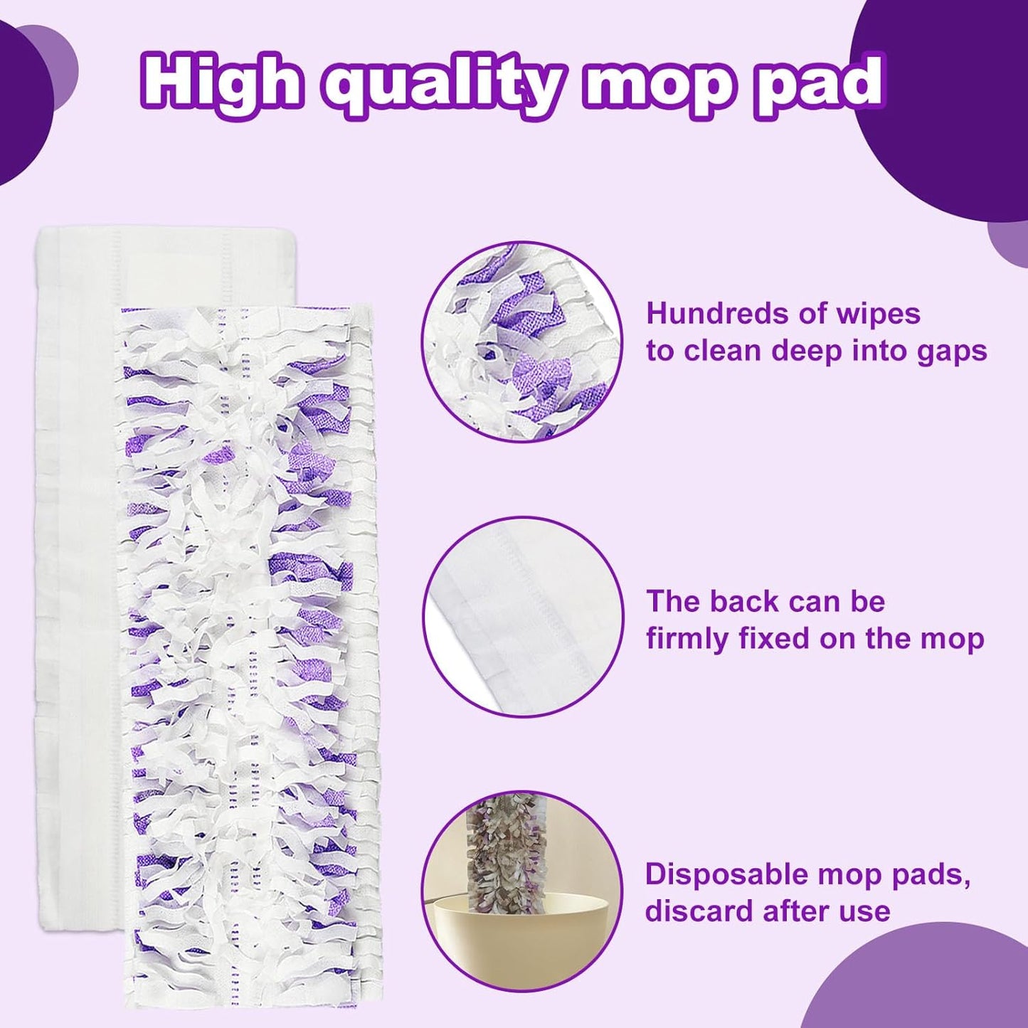 20 Count Disposable mop Pads Refills Compatible with Swiffer PowerMop Multi-Surface Mop and PowerMop Wood Mop, Replacement Pads Use for Floor Cleaning