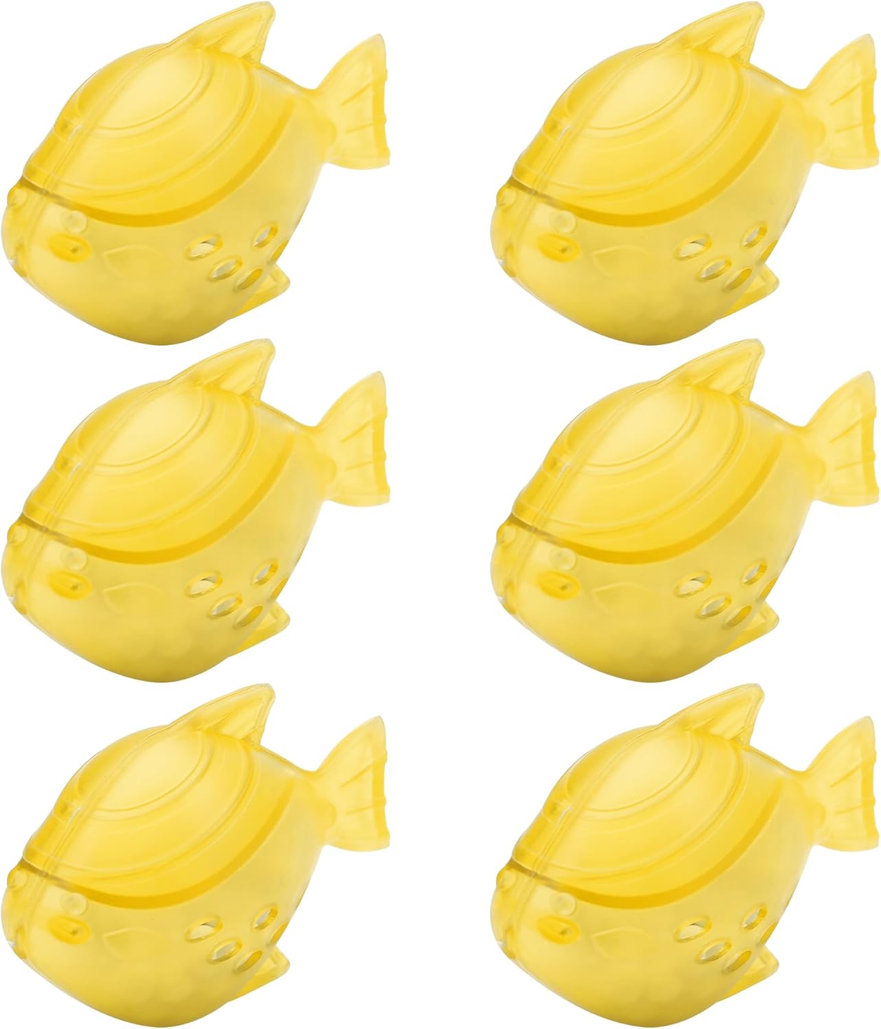 Funmit 6 Pack Universal Humidifier Cleaner Fish Compatible with Almost All Humidifiers and Fish Tanks, Purifies Water, Prevents Hard Water Build-Up, Reduces Scale, Yellow
