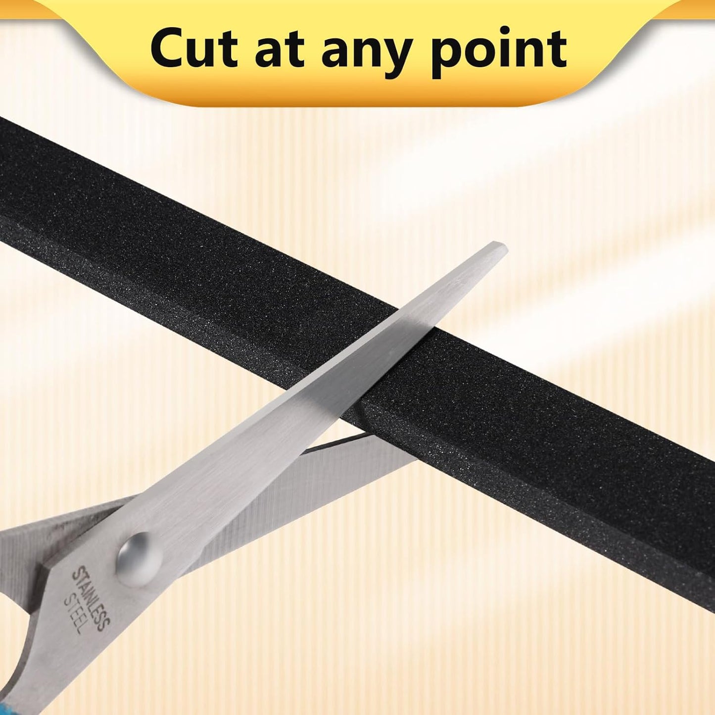 Weather Stripping Seal (1 Inch X 1/2 Inch) for Door Window, 10Feet High Density Foam Tape, Soundproofing, Insulation Strip, Door Sealers for Door Frame- Black