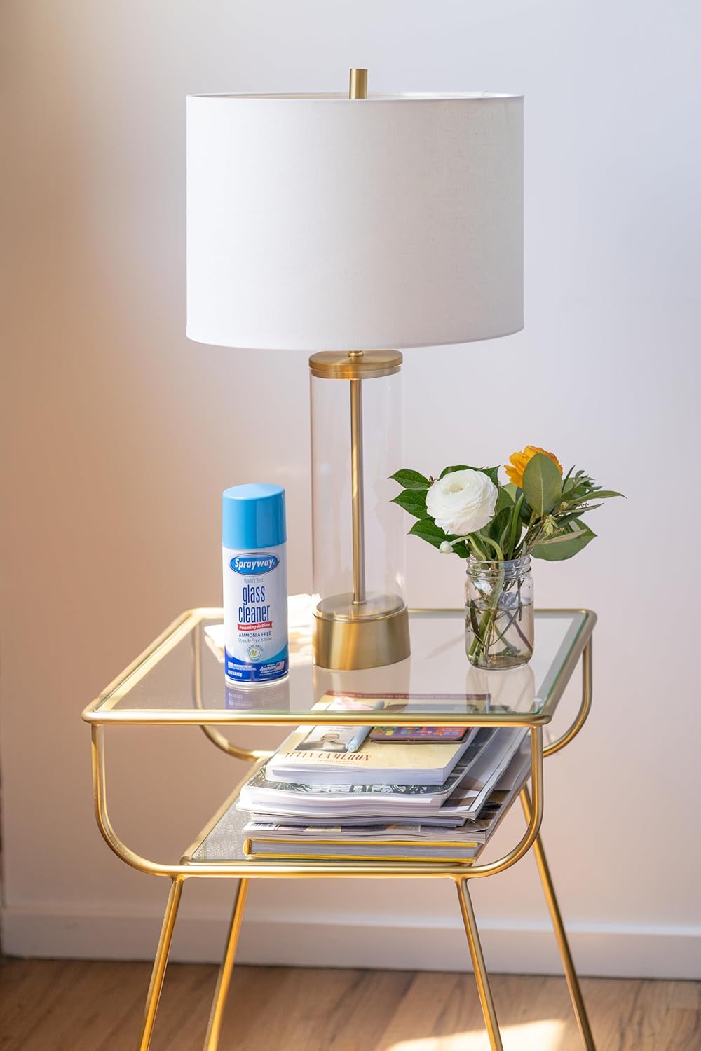 Sprayway Glass Cleaner Foaming Aerosol Spray, 15oz, Pack of 6 | Ammonia-Free, Streakless, Fast-Acting | Cleans & Polishes Glass Surfaces | Fresh Scent, Removes Fingerprints, Dust, Dirt, Smoke Film