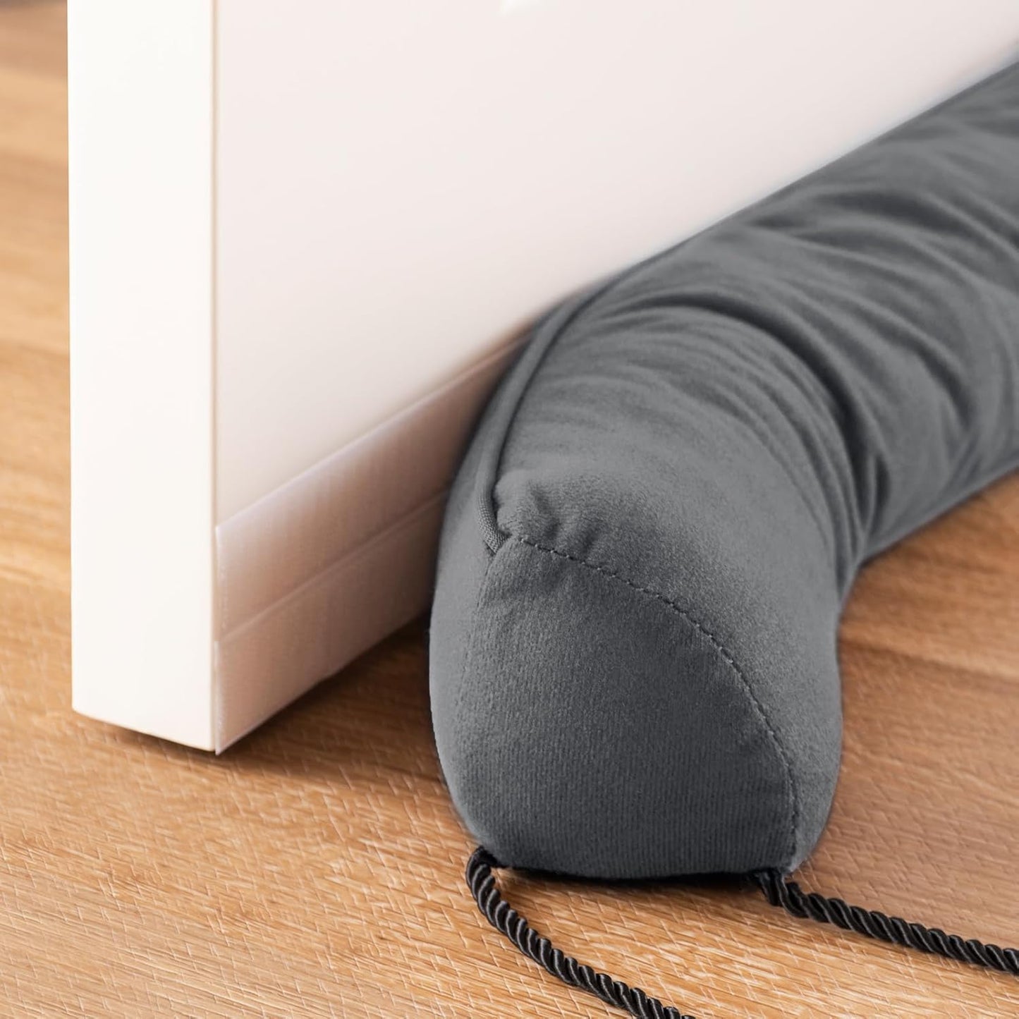 Sunolga 84" Door Draft Stopper Blocks Hot and Cold Air with Removable Washable Cover for Gaps Up to 3", All-Season Seal Strip for Noise, Wind, Door Sweep for Bottom of Door, Home Essentials, Gray