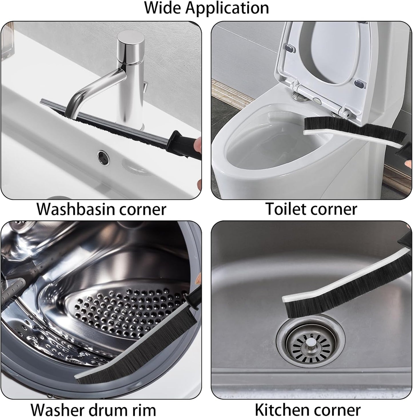 12Pcs Hard Bristle Crevice Cleaning Brush, Grout Cleaner Brush, Multifunctional Gap Cleaning Tool for Household Use, Bathroom, Kitchen, Window,Toilet