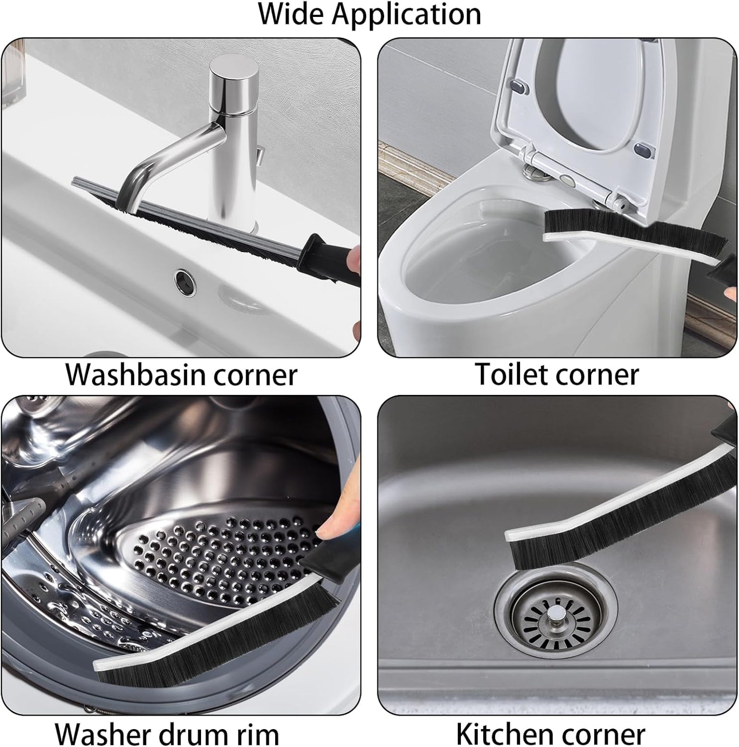 6Pcs Hard Bristle Crevice Cleaning Brush, Grout Cleaner Brush, Multifunctional Gap Cleaning Tool for Household Use, Bathroom, Kitchen, Window,Toilet