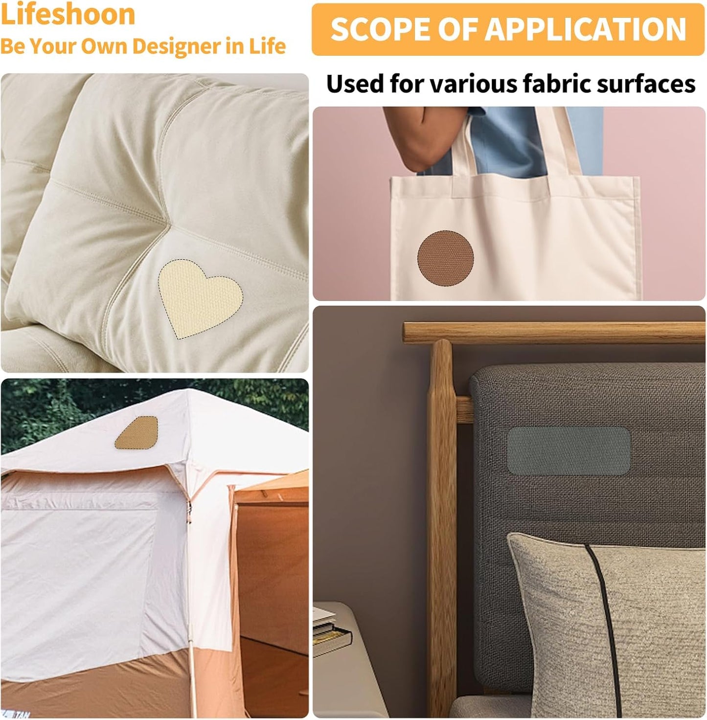 Fabric Repair Patches, 17X79 Inch Canvas Self-Adhesive Fabric Patches Tape Durable, DIY Large Canvas Repair for Sofa, Couches, Furniture, Chair, Clothing （17X79 Inch, Grey）