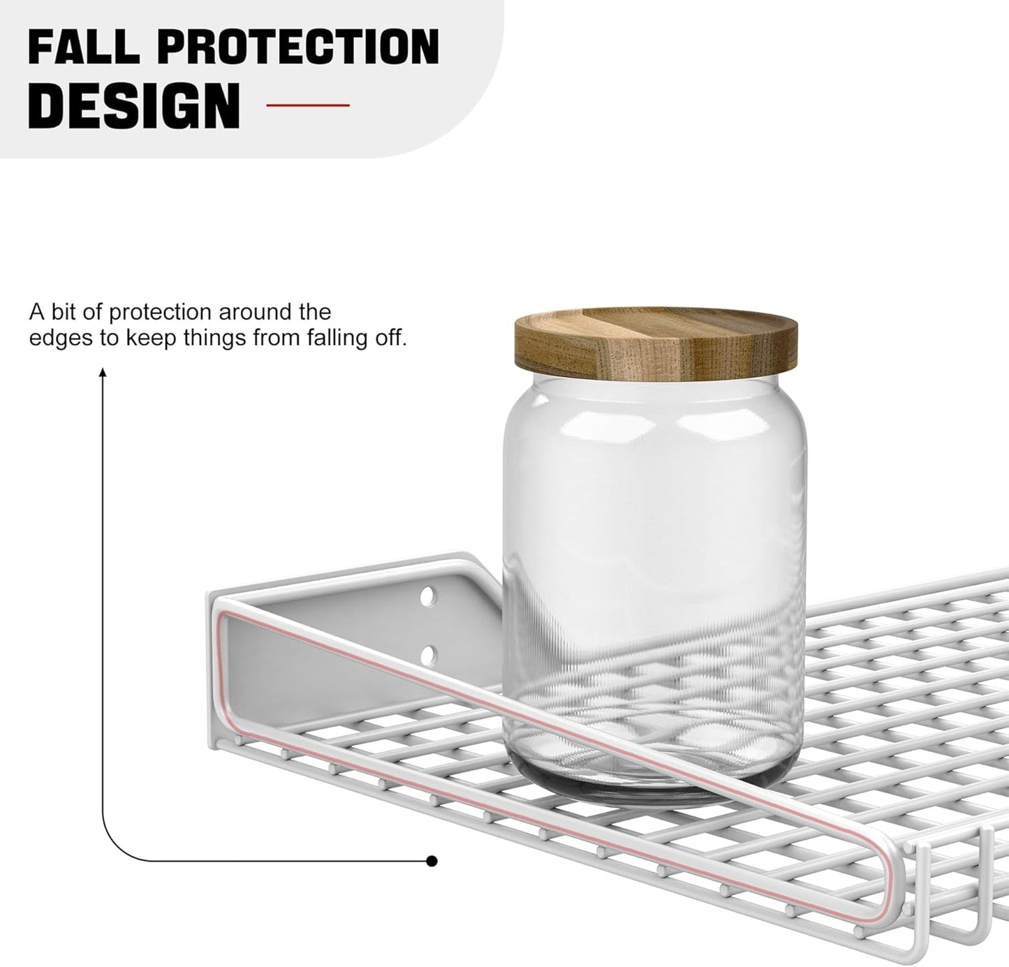 Ultrawall Wall Mounted Storage Shelf for Garage, 2 Pack Metal Shelf Rack, Heavy-Duty Wall Organizer Shelves Suitable for Shop, Shed, Garage 23.5inch x 12inch(White)